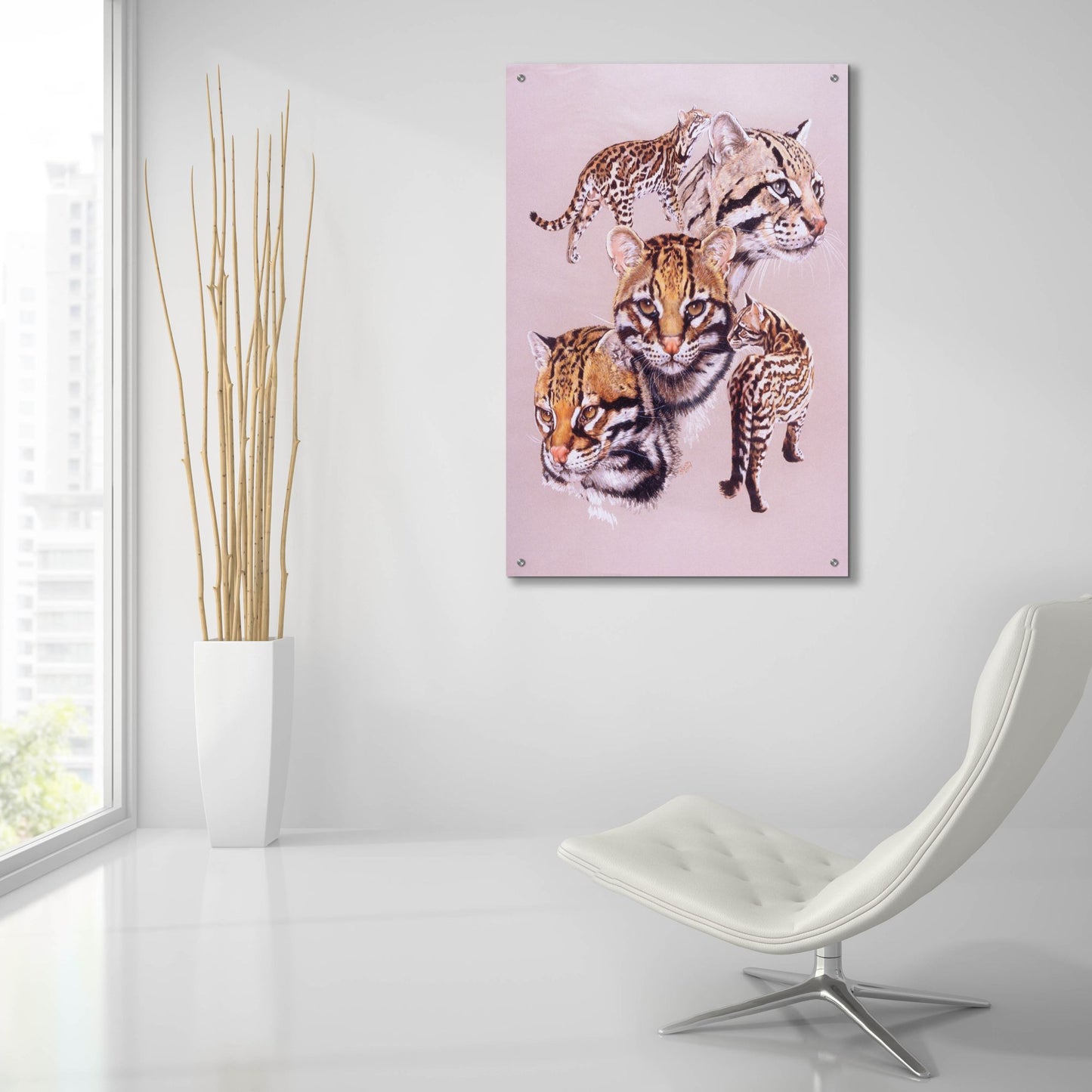 Epic Art 'Ocelot' by Barbara Keith, Acrylic Glass Wall Art,24x36