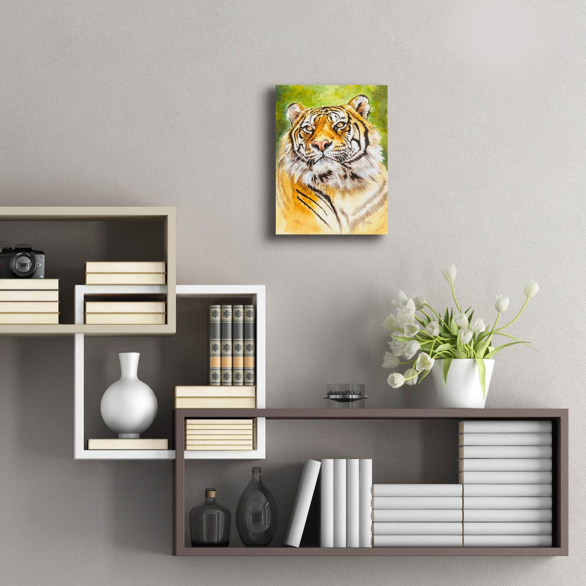 Epic Art 'Sumatran Tiger' by Barbara Keith, Acrylic Glass Wall Art,12x16