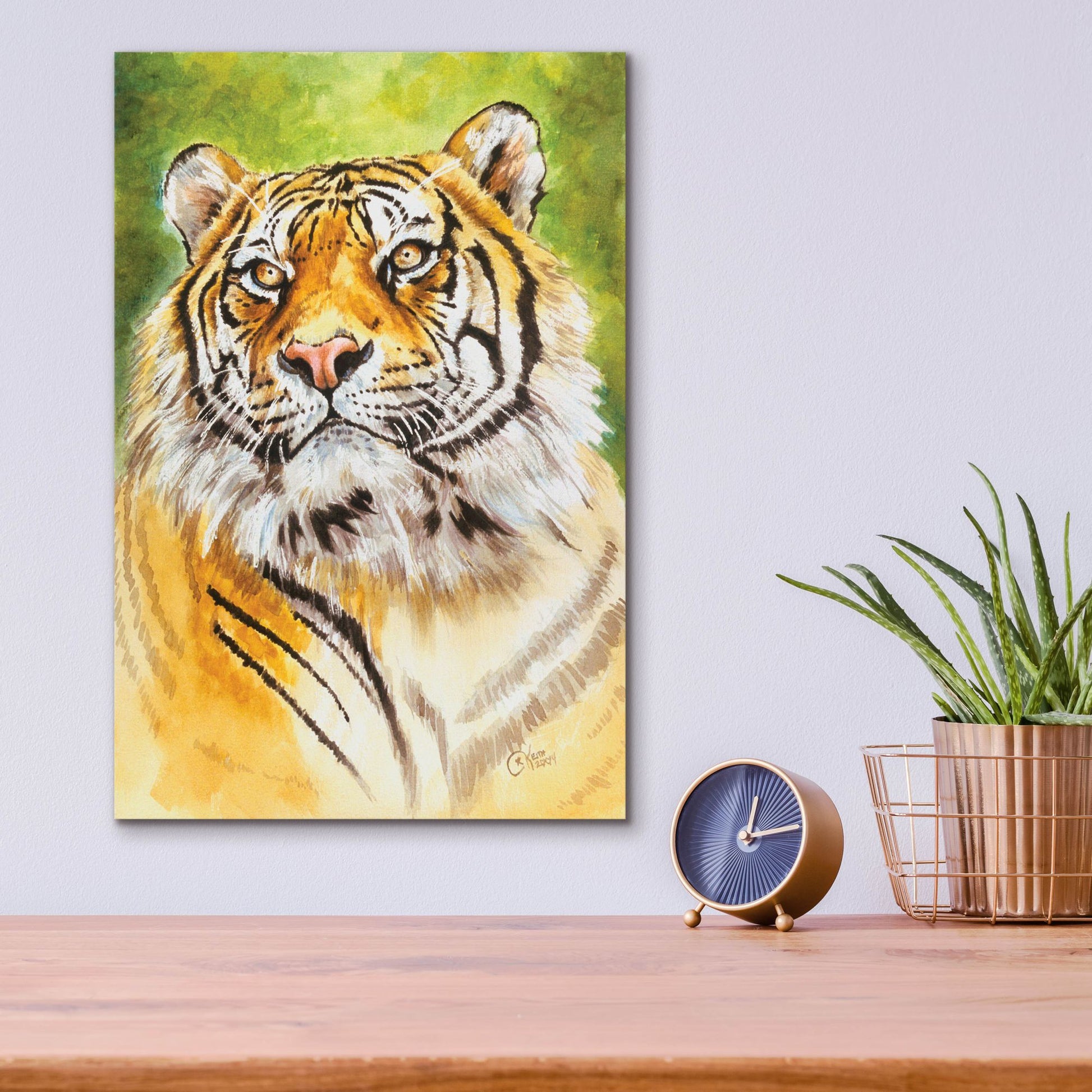 Epic Art 'Sumatran Tiger' by Barbara Keith, Acrylic Glass Wall Art,12x16