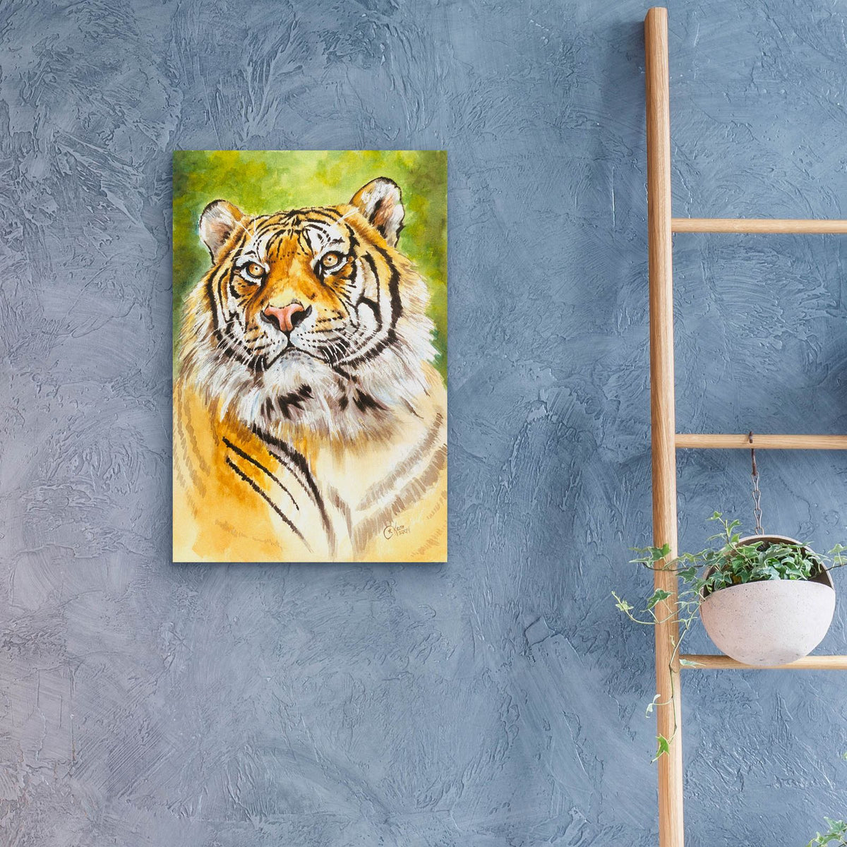 Sumatran Tiger by Barbara Keith - 16x24 acrylic wall art in a room