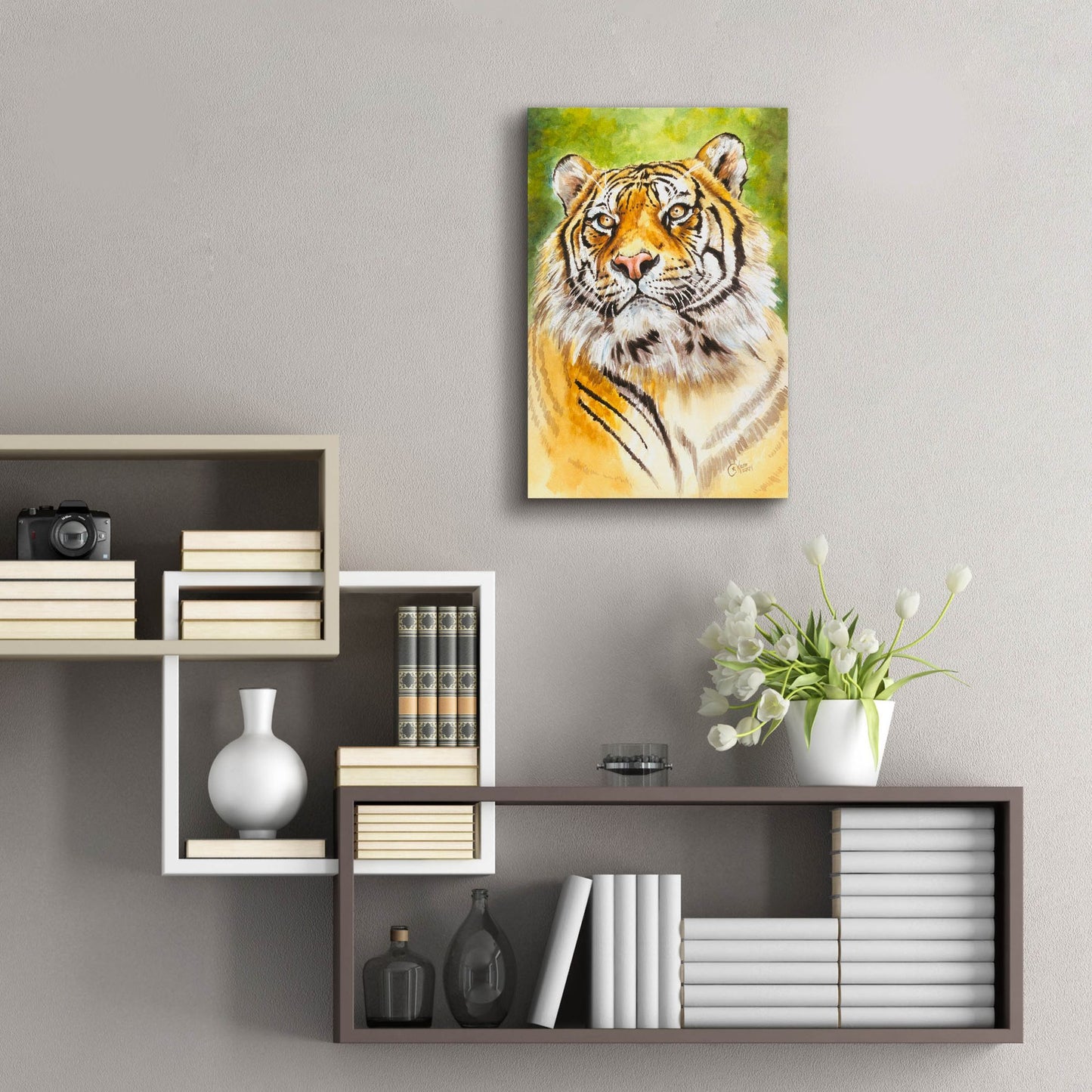 Epic Art 'Sumatran Tiger' by Barbara Keith, Acrylic Glass Wall Art,16x24