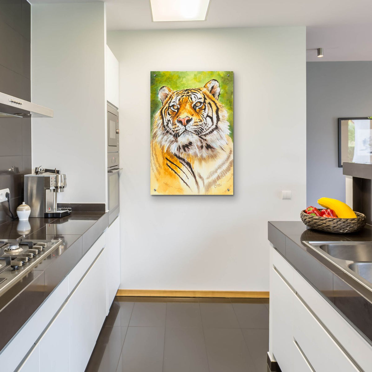 Sumatran Tiger by Barbara Keith - 24x36 acrylic wall art in a room