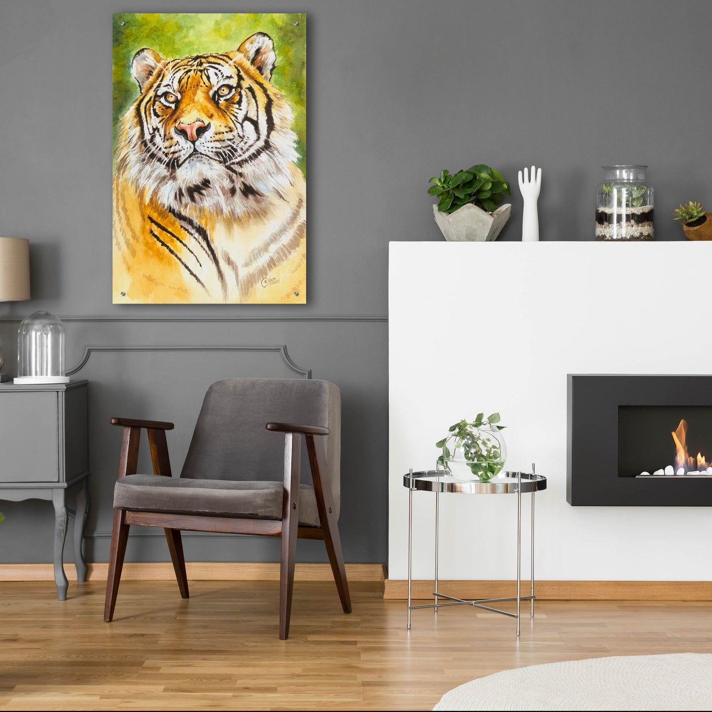 Epic Art 'Sumatran Tiger' by Barbara Keith, Acrylic Glass Wall Art,24x36