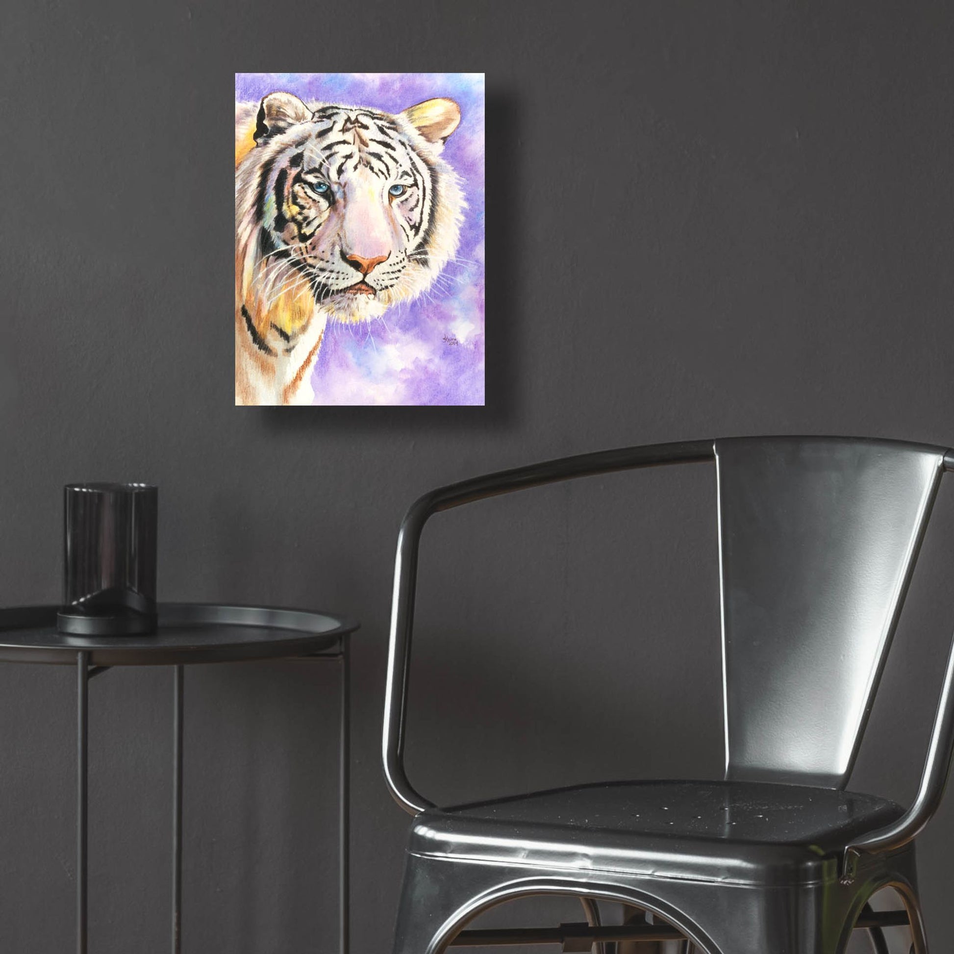 Epic Art 'White Tiger' by Barbara Keith, Acrylic Glass Wall Art,12x16