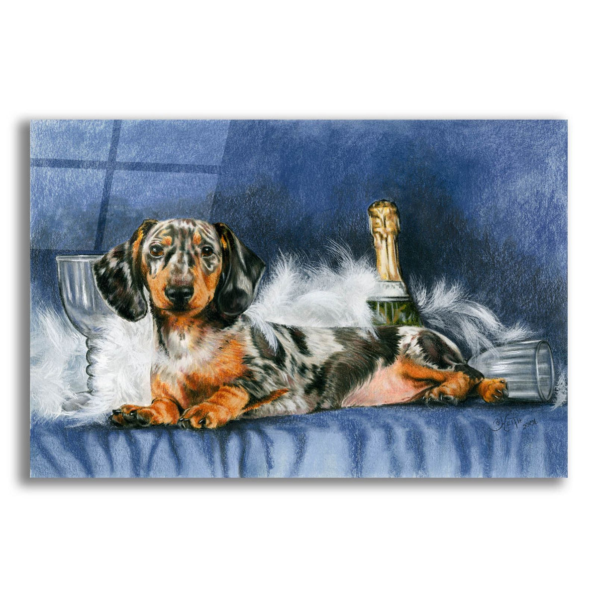 Happy New Year Without Party Hat by Barbara Keith acrylic glass wall art
