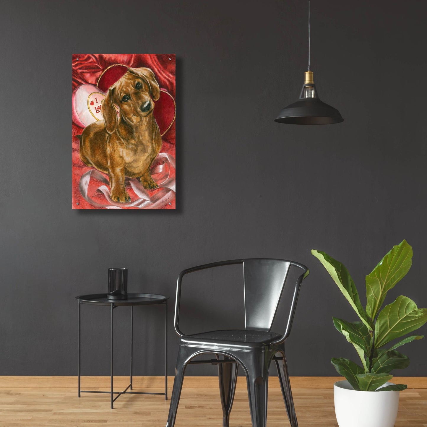 Epic Art 'Dachshund Love' by Barbara Keith, Acrylic Glass Wall Art,24x36