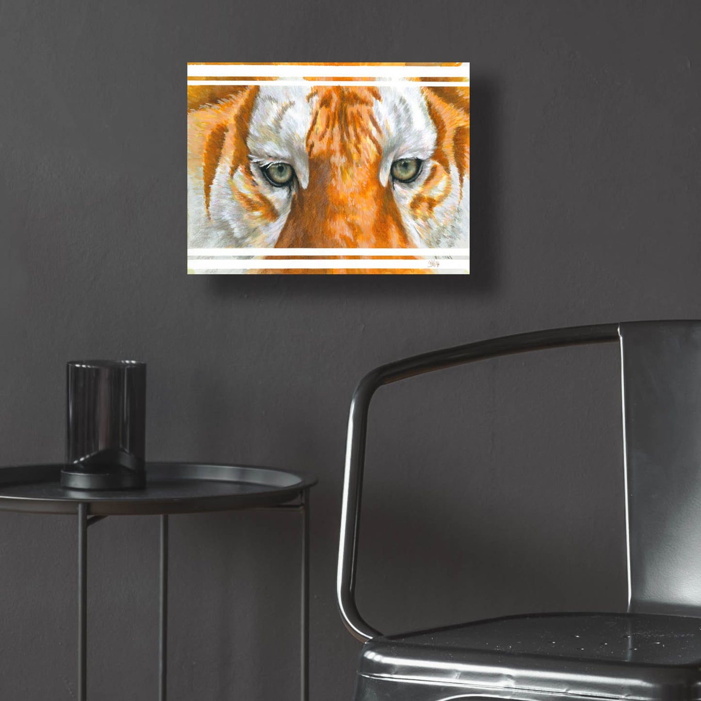 Epic Art 'Eye-Catching Golden Tabby Tiger' by Barbara Keith, Acrylic Glass Wall Art,16x12