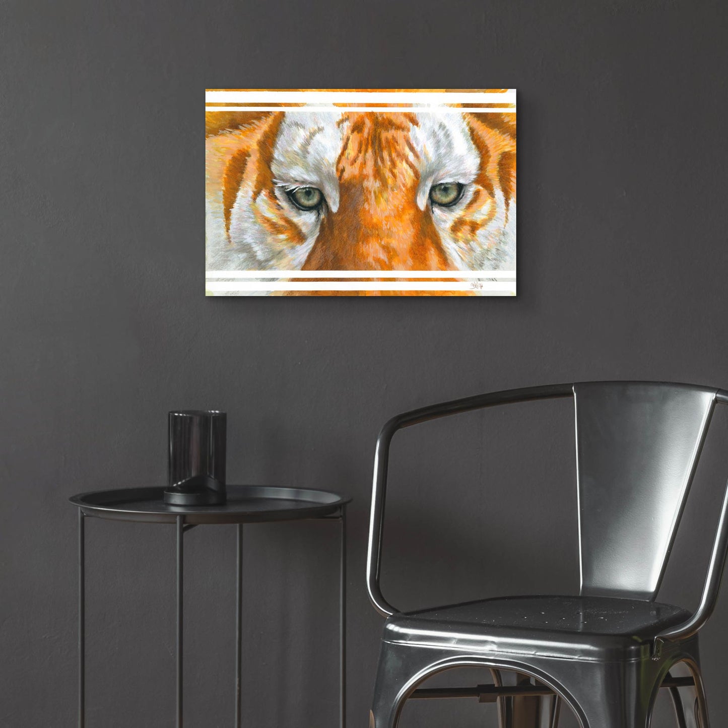 Epic Art 'Eye-Catching Golden Tabby Tiger' by Barbara Keith, Acrylic Glass Wall Art,24x16