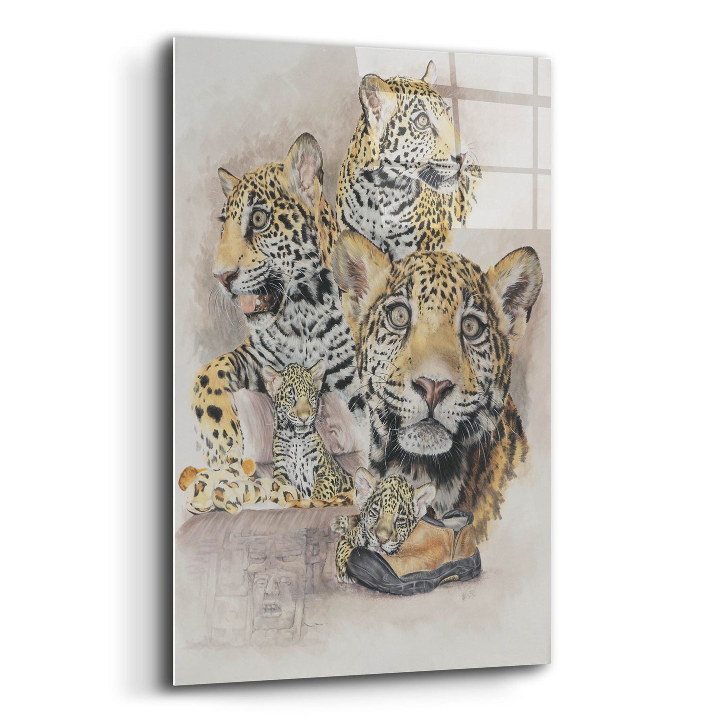 Epic Art 'Jaguars' by Barbara Keith, Acrylic Glass Wall Art,16x24