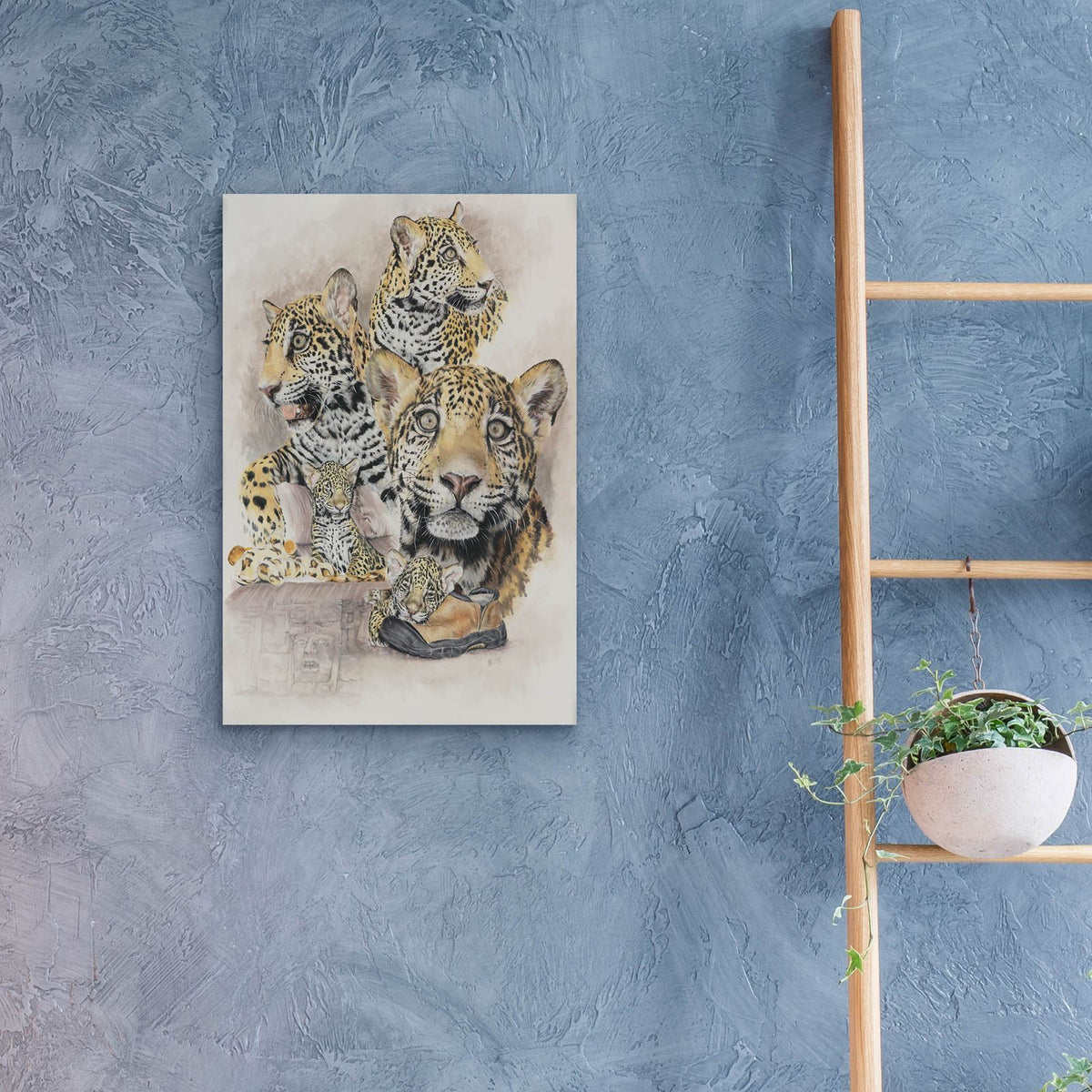 Jaguars by Barbara Keith - 16x24 acrylic wall art in a room