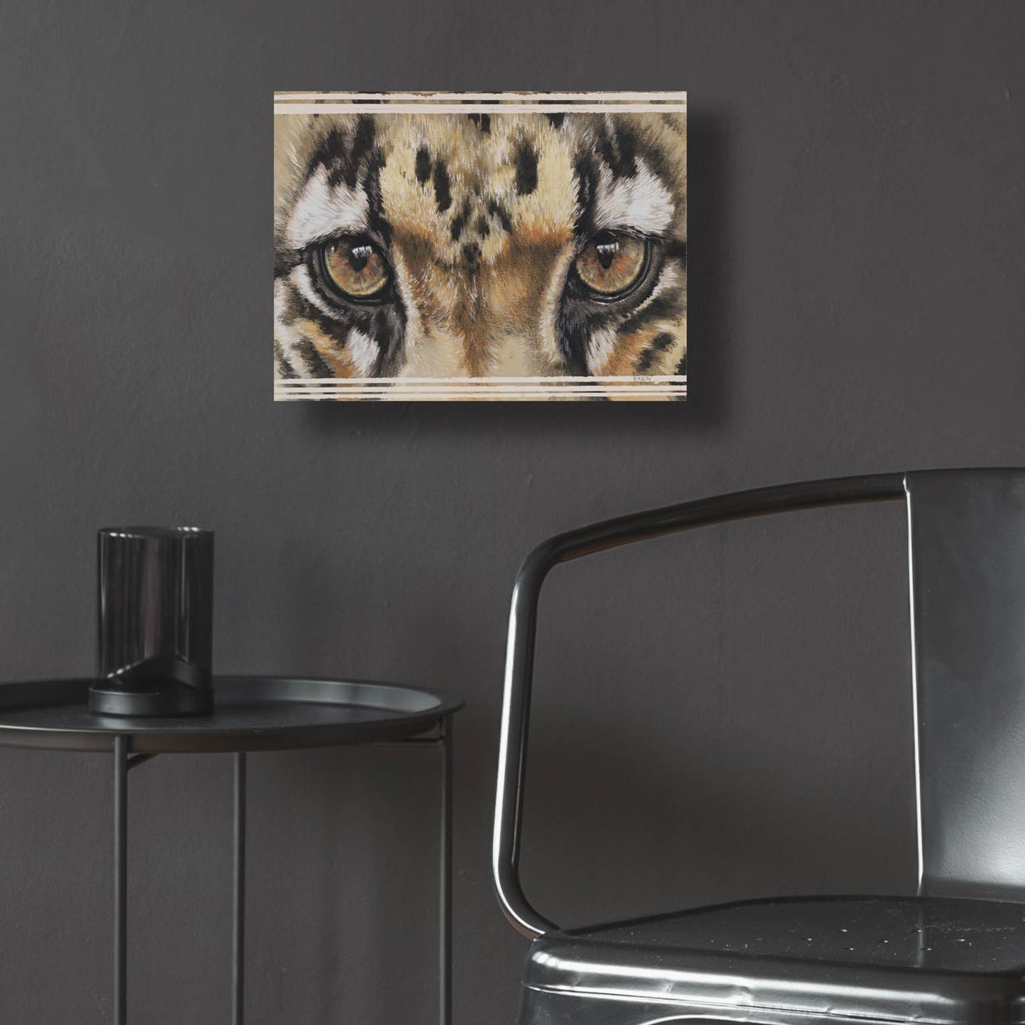 Epic Art 'Eye-Catching Clouded Leopard' by Barbara Keith, Acrylic Glass Wall Art,16x12