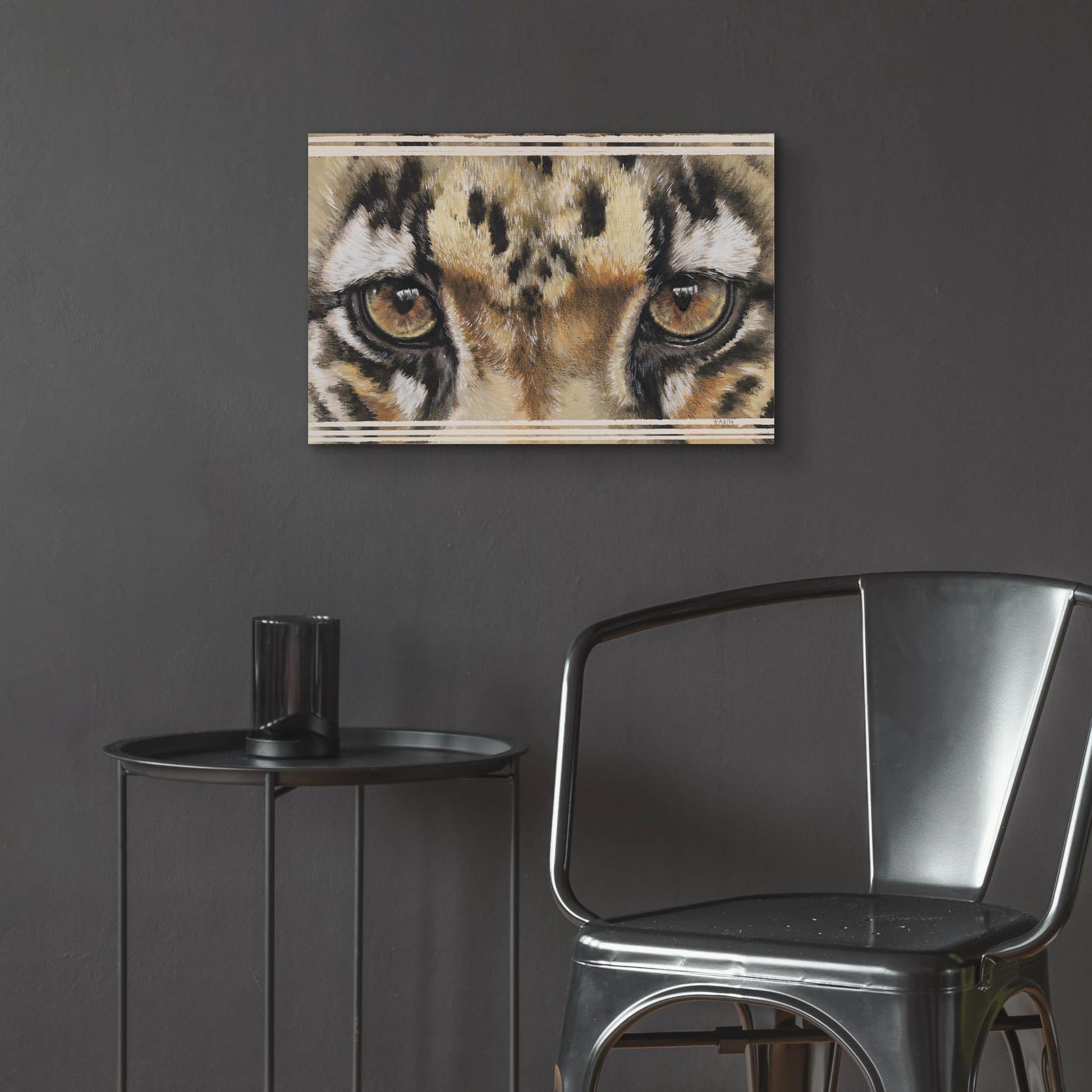 Epic Art 'Eye-Catching Clouded Leopard' by Barbara Keith, Acrylic Glass Wall Art,24x16