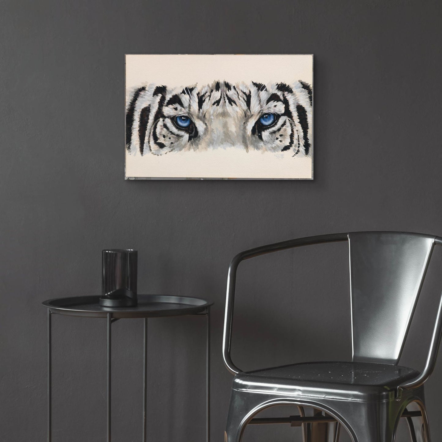 Epic Art 'Eye-Catching White Tiger' by Barbara Keith, Acrylic Glass Wall Art,24x16