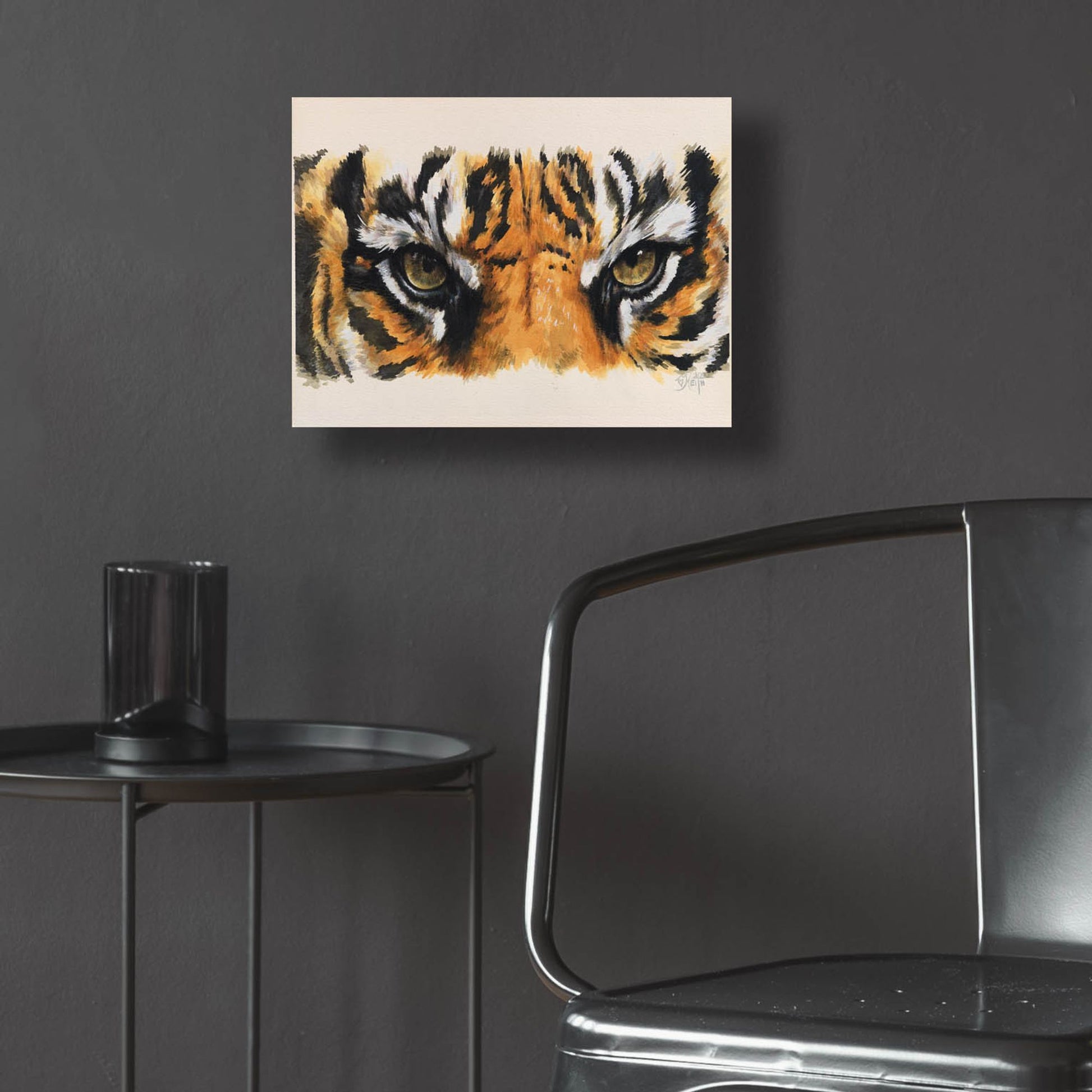 Epic Art 'Eye-Catching Tiger' by Barbara Keith, Acrylic Glass Wall Art,16x12