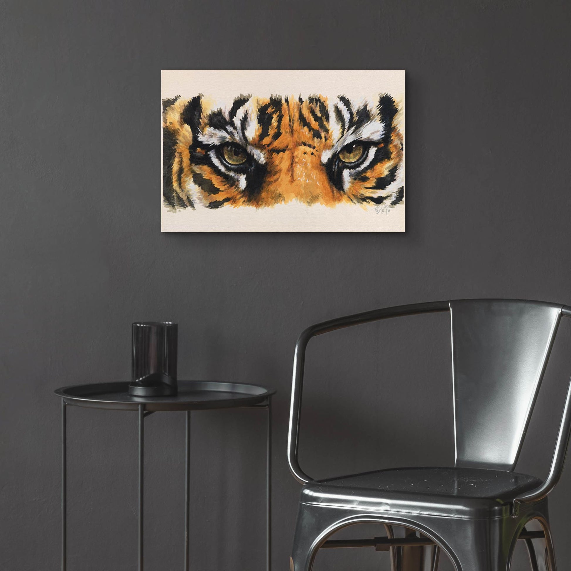 Epic Art 'Eye-Catching Tiger' by Barbara Keith, Acrylic Glass Wall Art,24x16