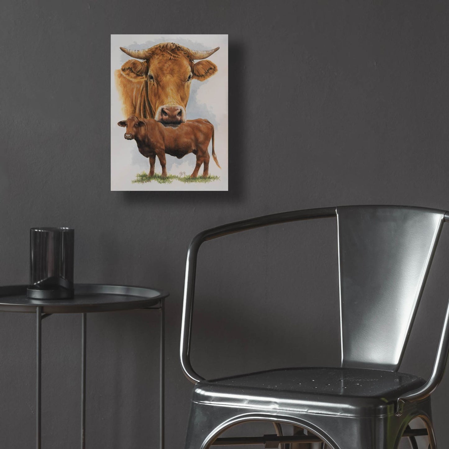 Epic Art 'Guernsey Cow' by Barbara Keith, Acrylic Glass Wall Art,12x16