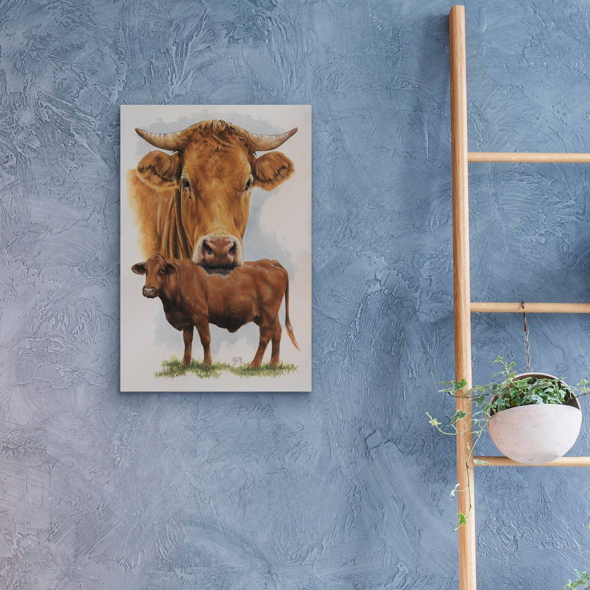 Epic Art 'Guernsey Cow' by Barbara Keith, Acrylic Glass Wall Art,16x24