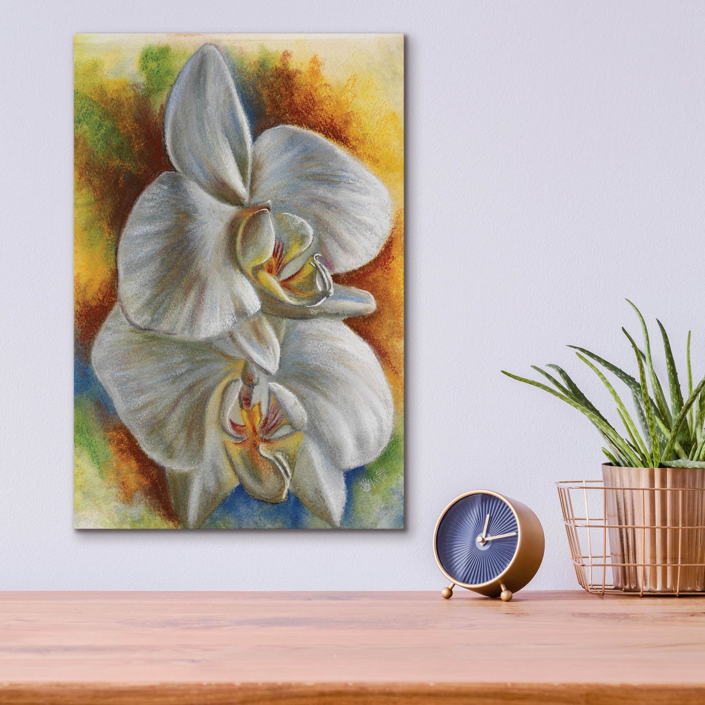 Epic Art 'Evening Orchid' by Barbara Keith, Acrylic Glass Wall Art,12x16