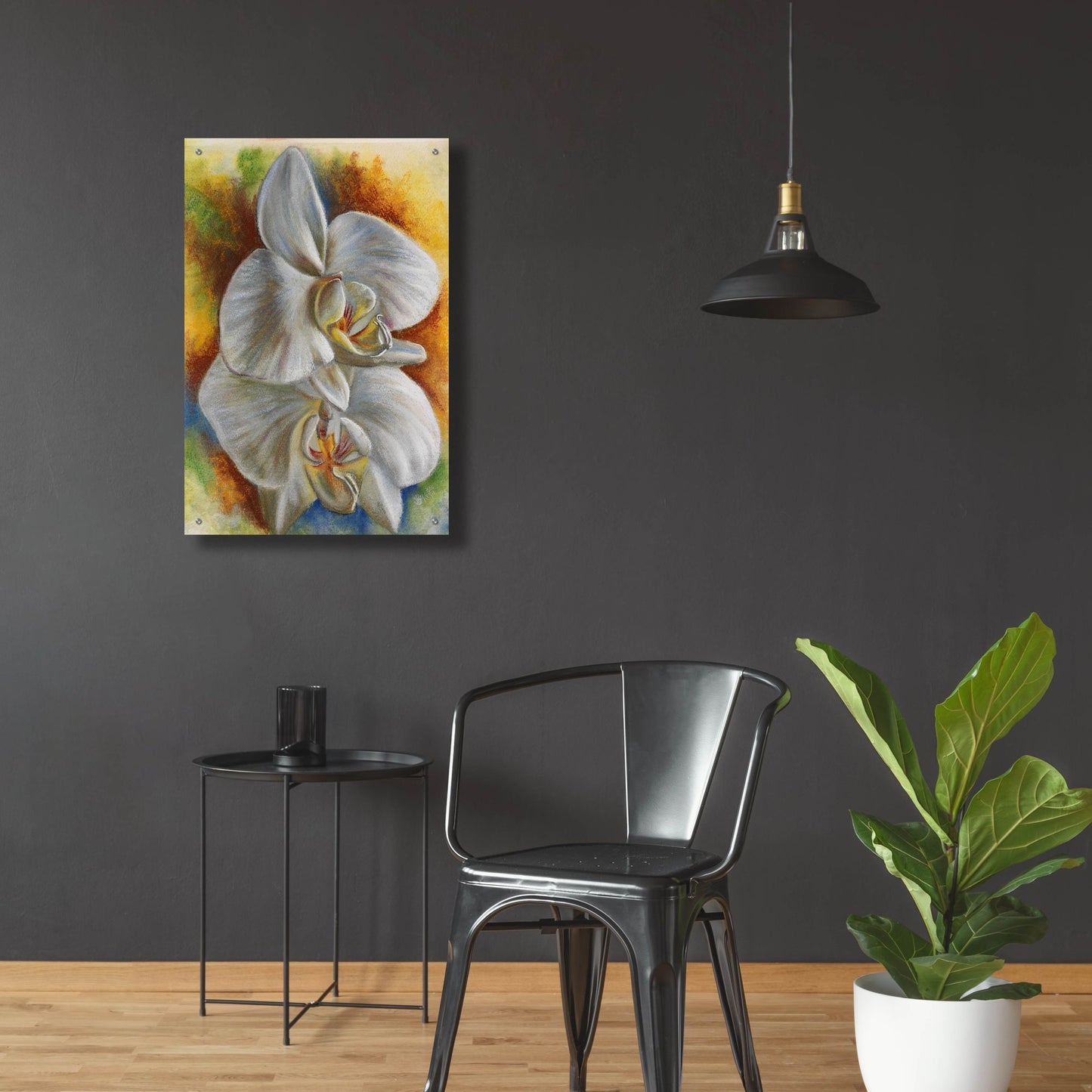 Epic Art 'Evening Orchid' by Barbara Keith, Acrylic Glass Wall Art,24x36