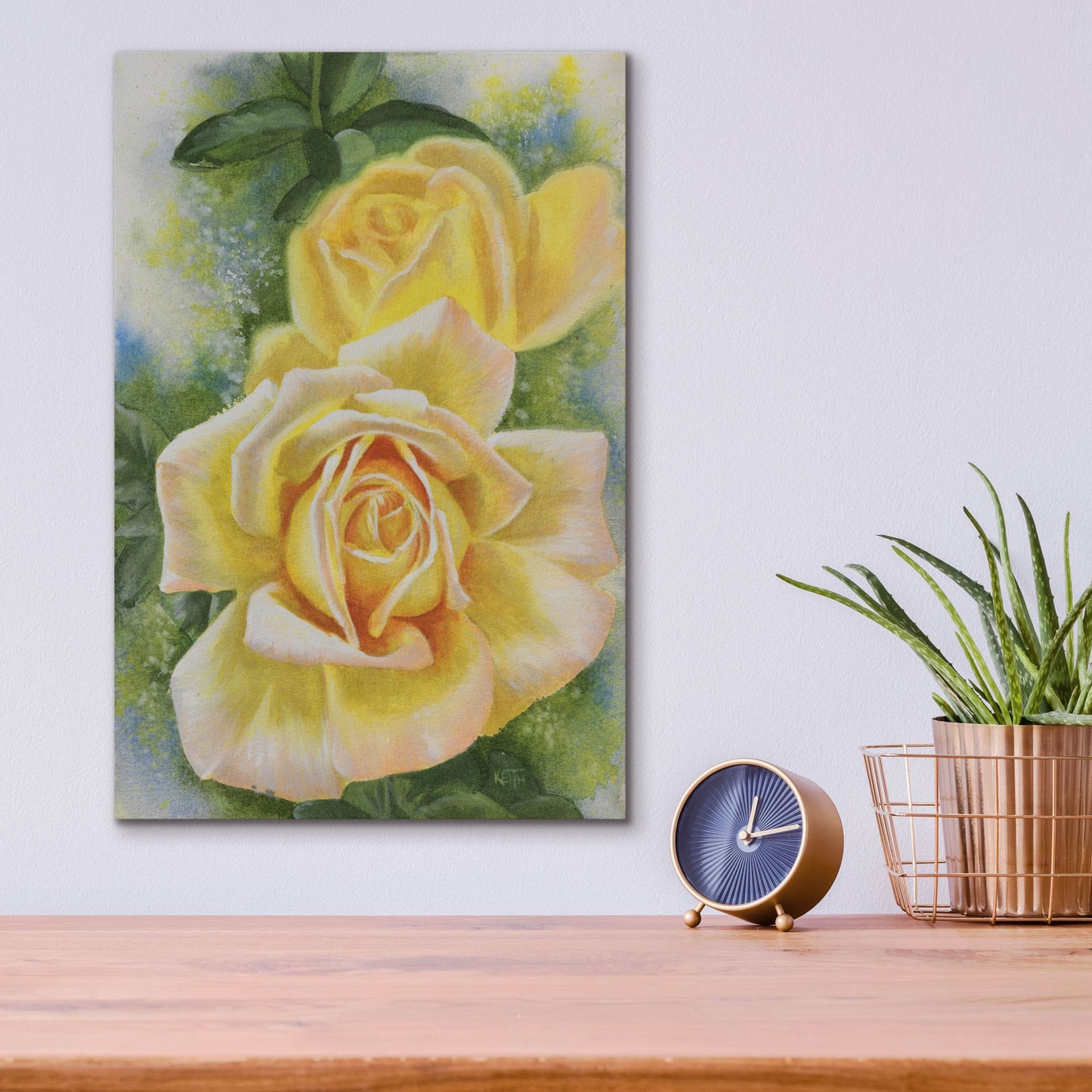 Epic Art 'Peace Rose' by Barbara Keith, Acrylic Glass Wall Art,12x16