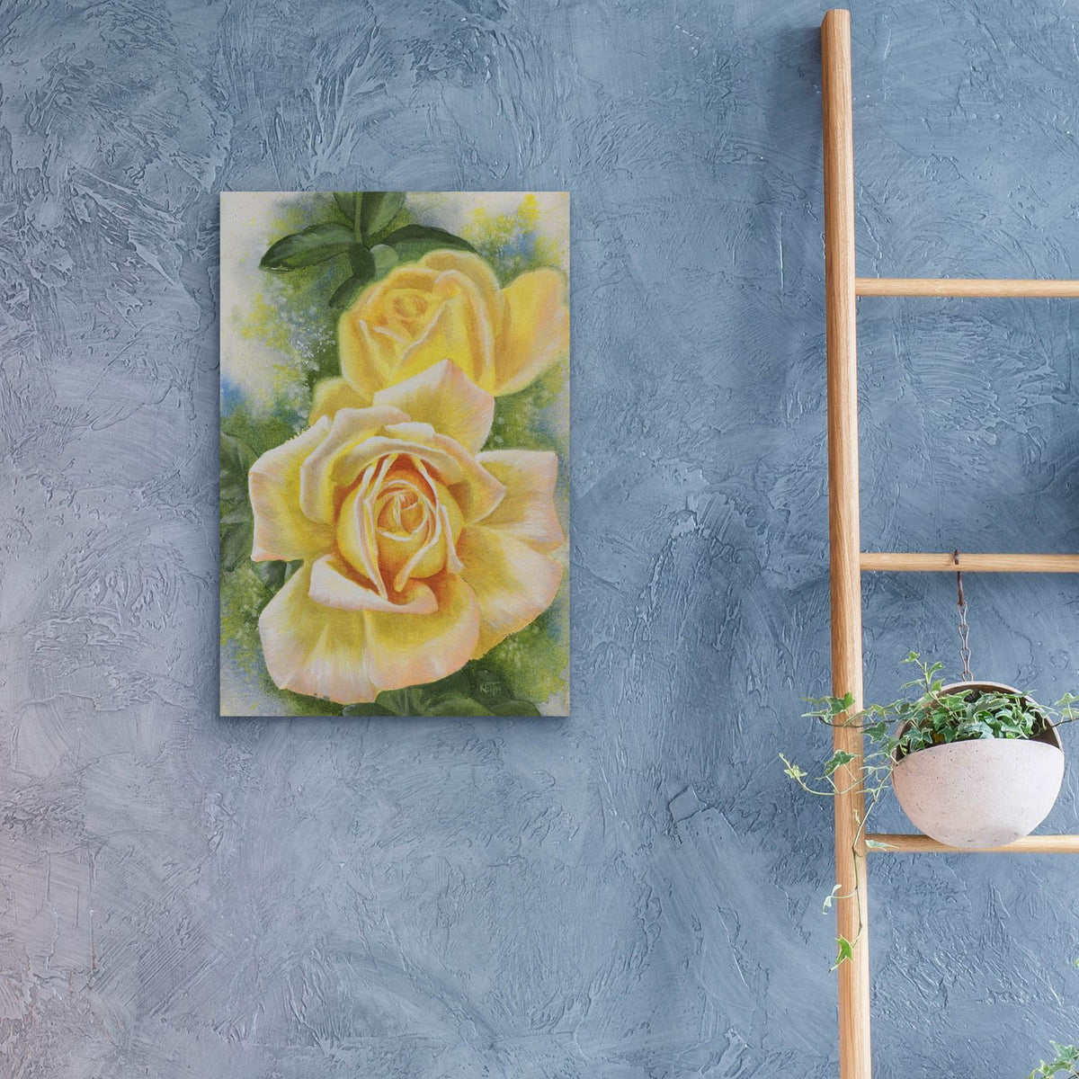 Peace Rose by Barbara Keith - 16x24 acrylic wall art in a room