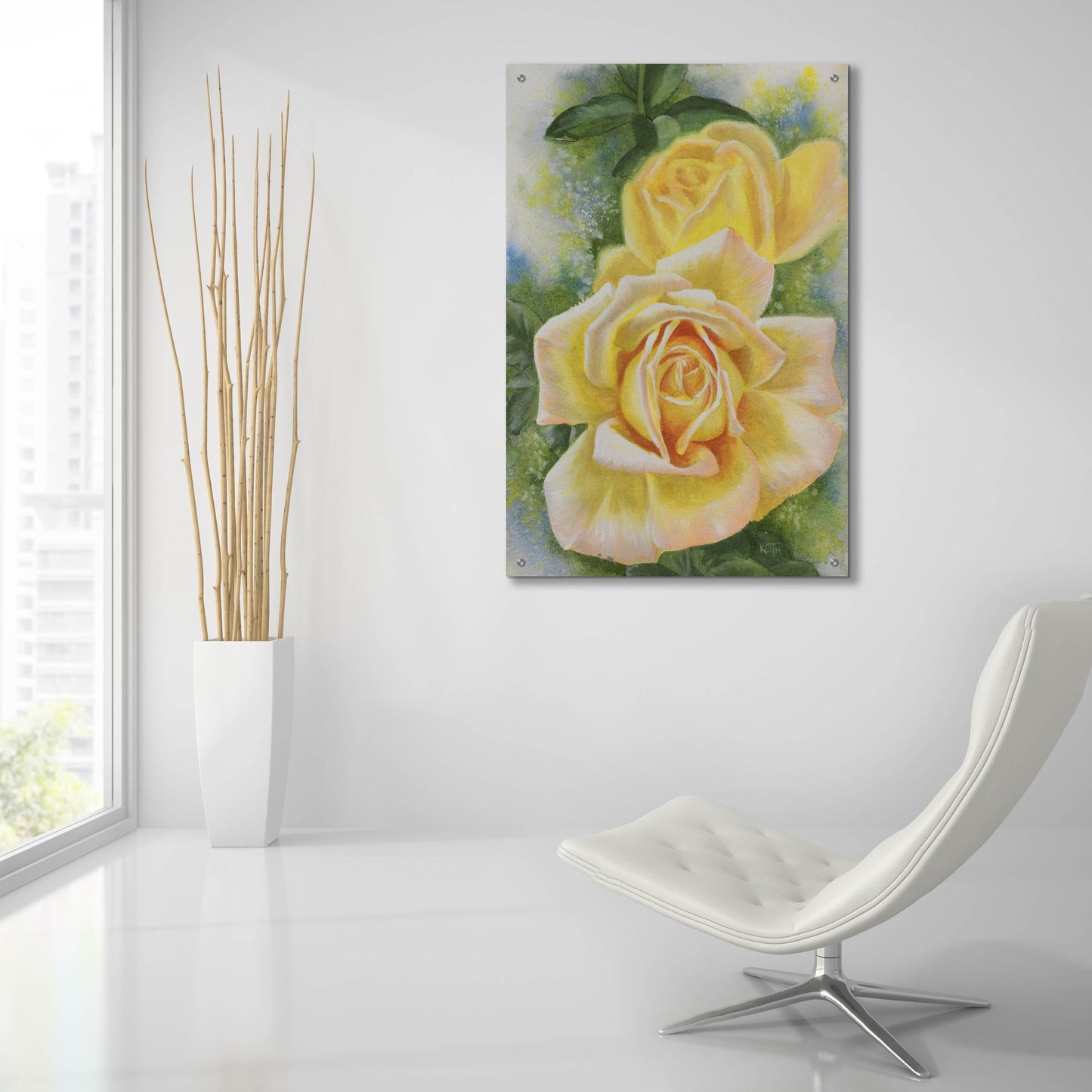 Epic Art 'Peace Rose' by Barbara Keith, Acrylic Glass Wall Art,24x36