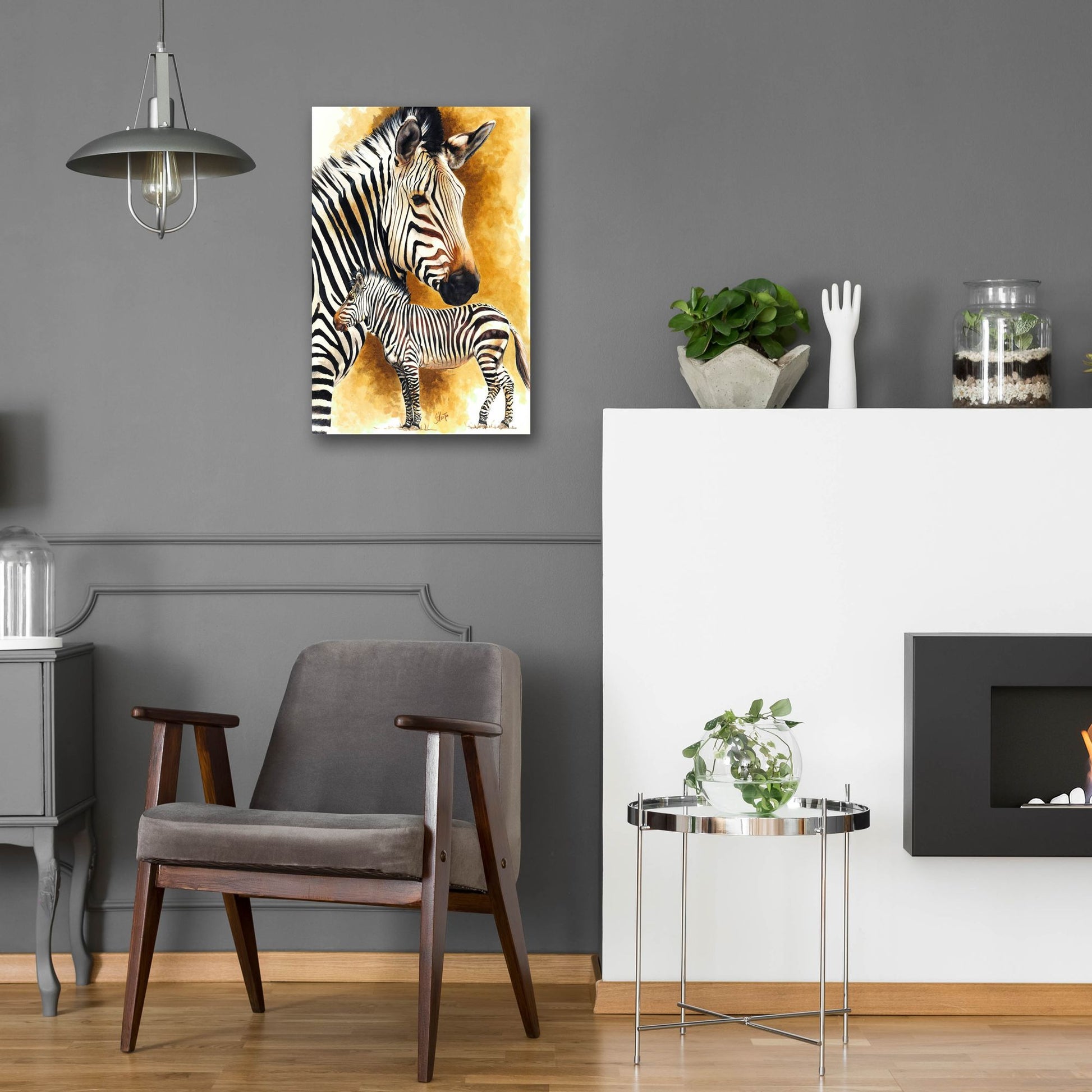 Epic Art 'Mountain Zebra' by Barbara Keith, Acrylic Glass Wall Art,16x24