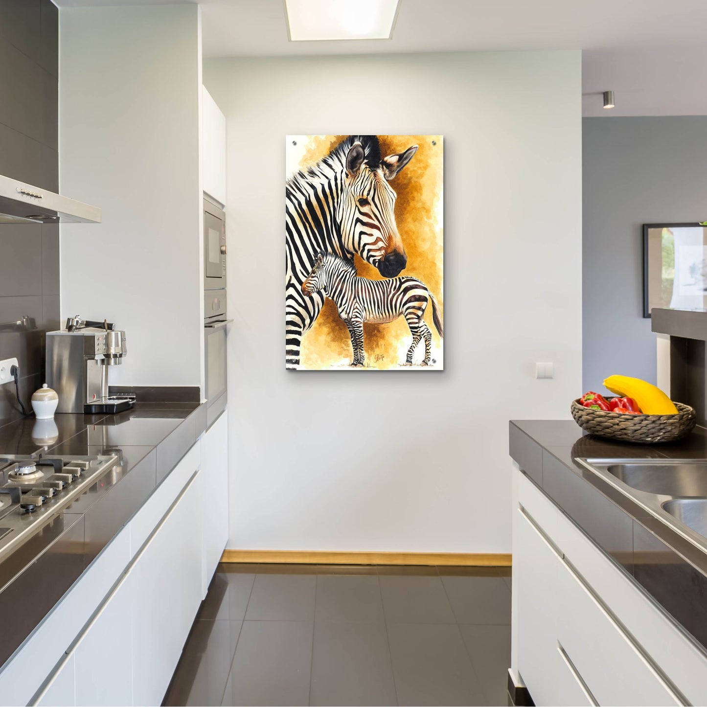 Epic Art 'Mountain Zebra' by Barbara Keith, Acrylic Glass Wall Art,24x36