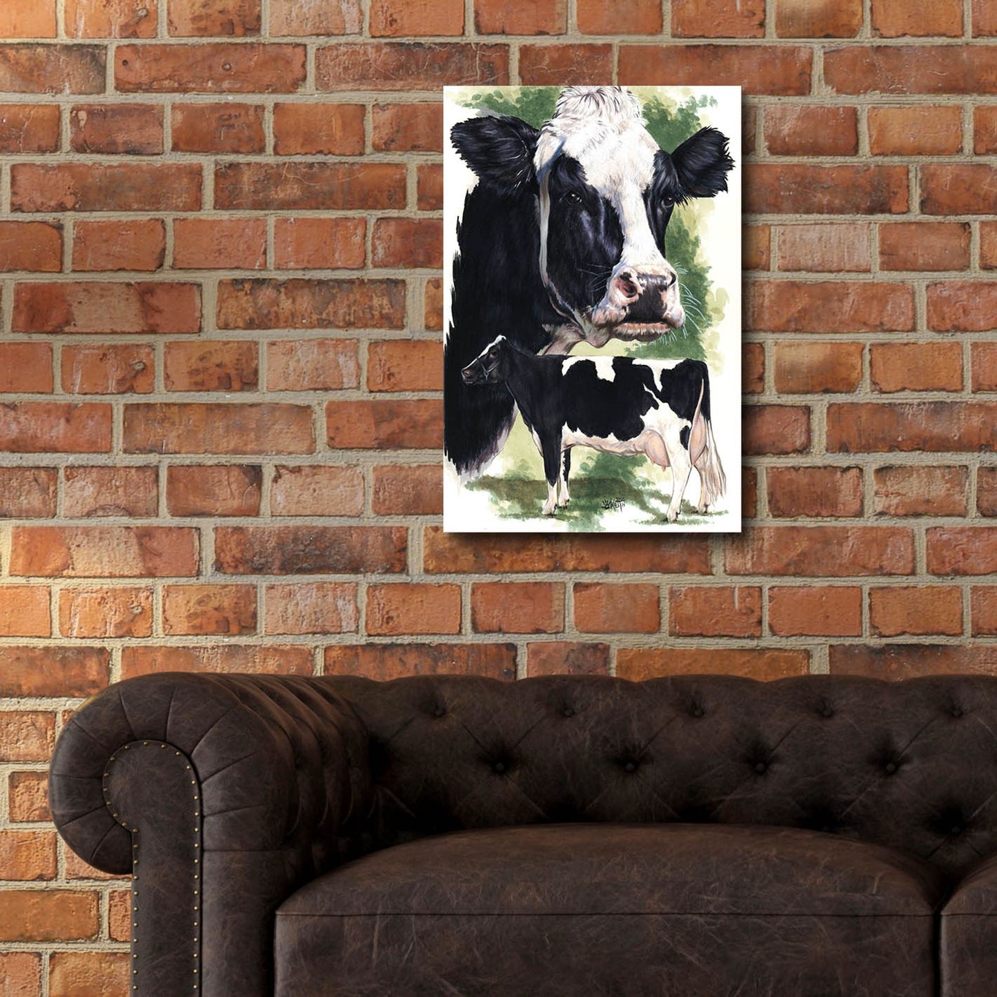 Epic Art 'Holstein Cow' by Barbara Keith, Acrylic Glass Wall Art,16x24