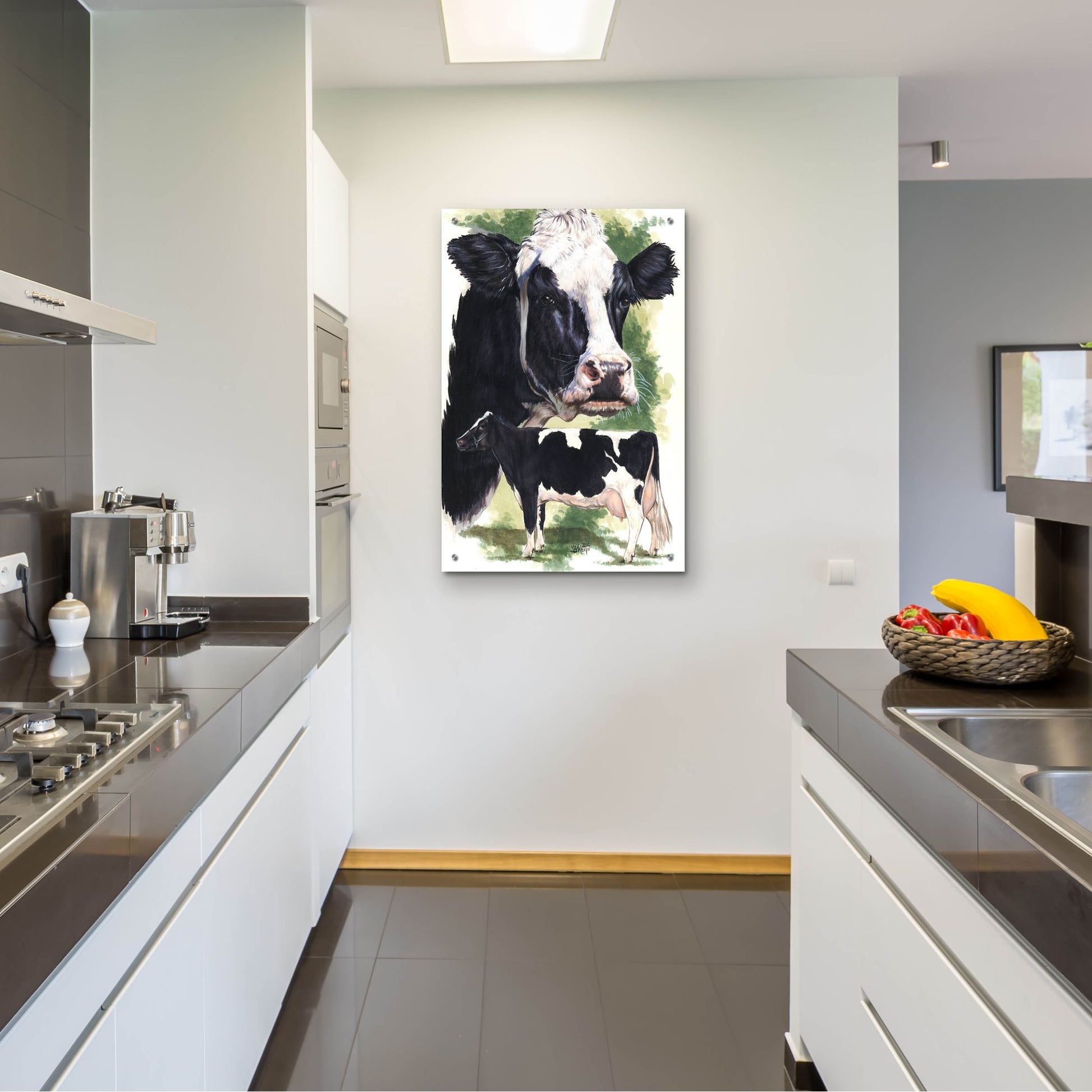 Epic Art 'Holstein Cow' by Barbara Keith, Acrylic Glass Wall Art,24x36