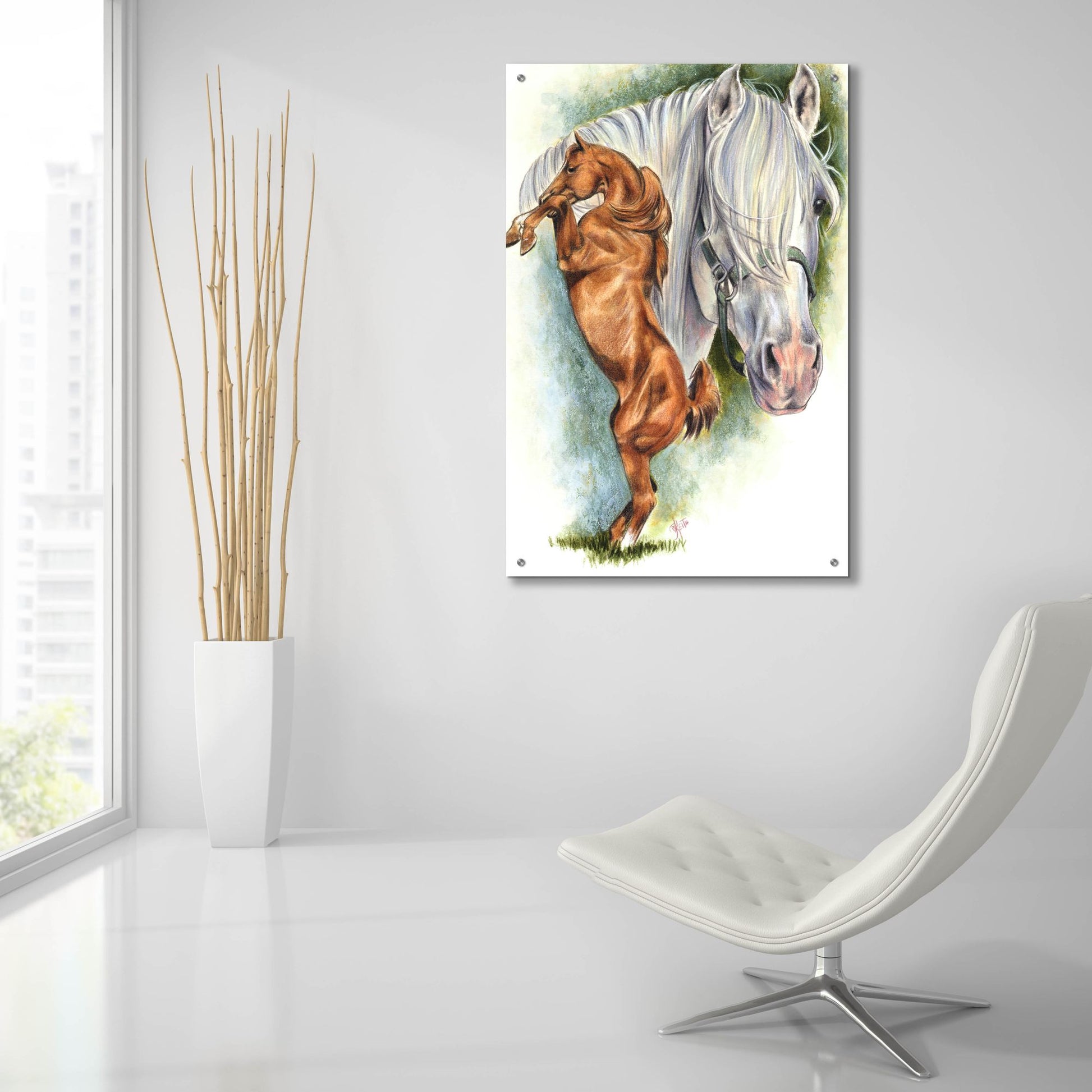 Epic Art 'Andalusian - Spanish Mustang' by Barbara Keith, Acrylic Glass Wall Art,24x36