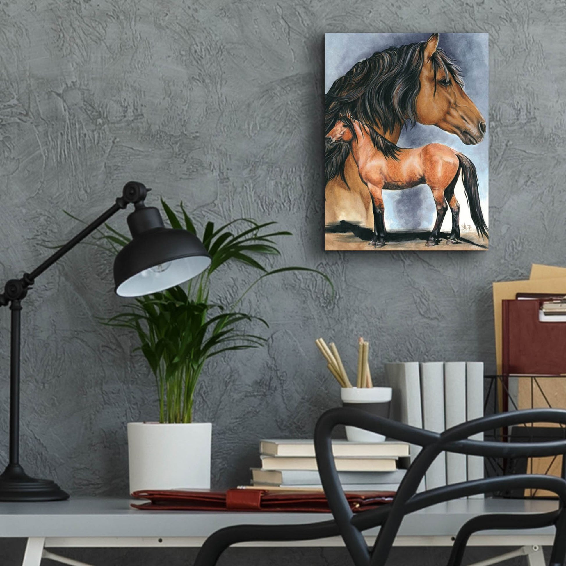 Epic Art 'Kiger Mustang' by Barbara Keith, Acrylic Glass Wall Art,12x16