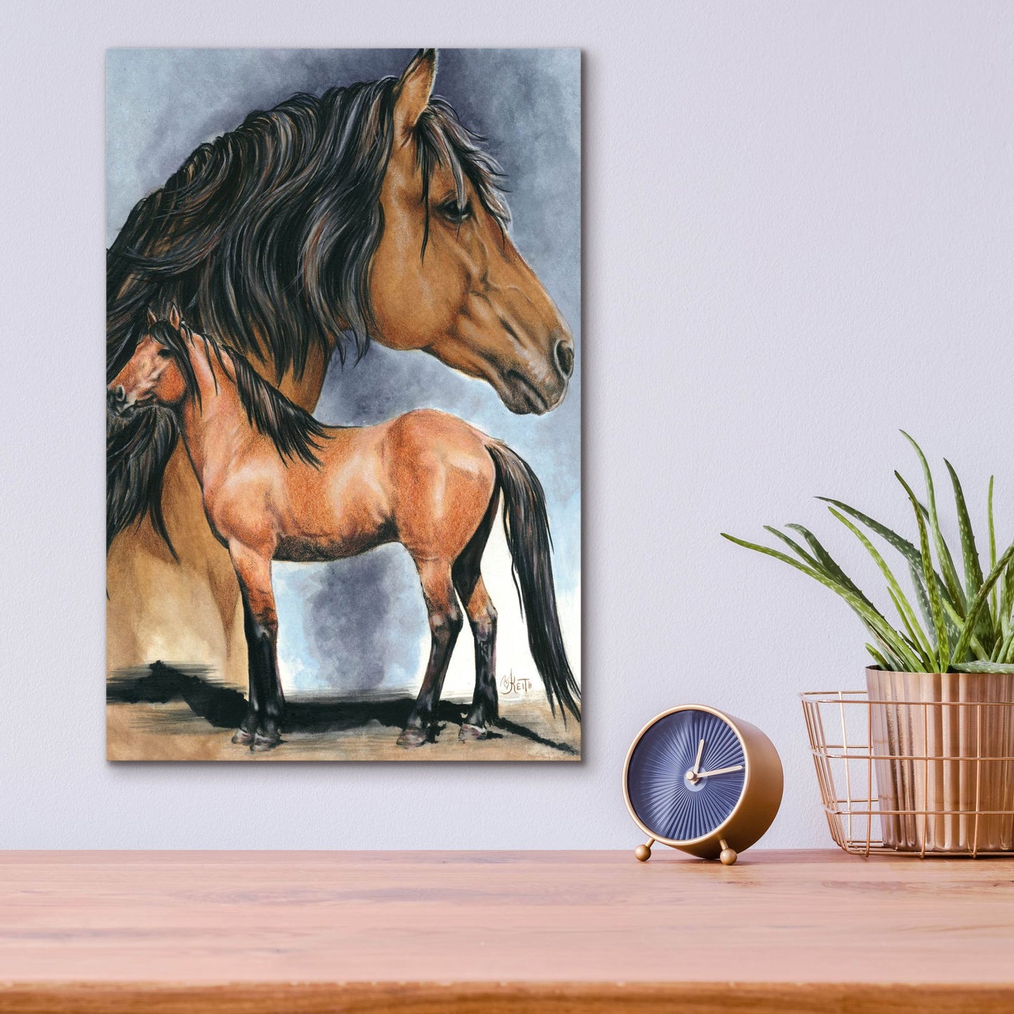 Epic Art 'Kiger Mustang' by Barbara Keith, Acrylic Glass Wall Art,12x16