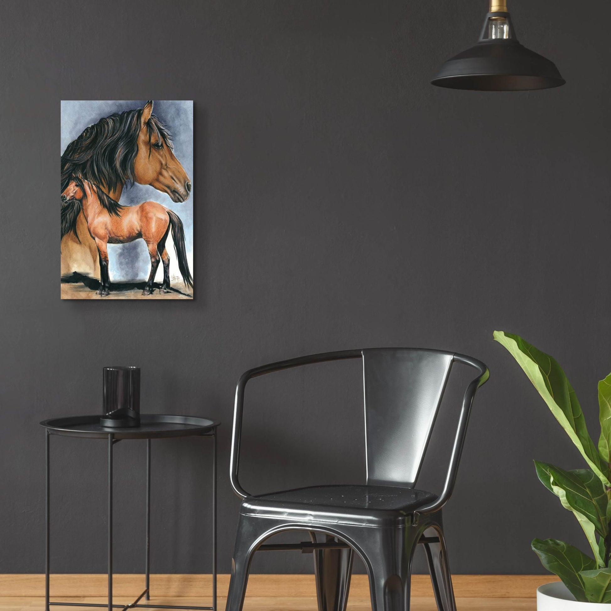 Epic Art 'Kiger Mustang' by Barbara Keith, Acrylic Glass Wall Art,16x24