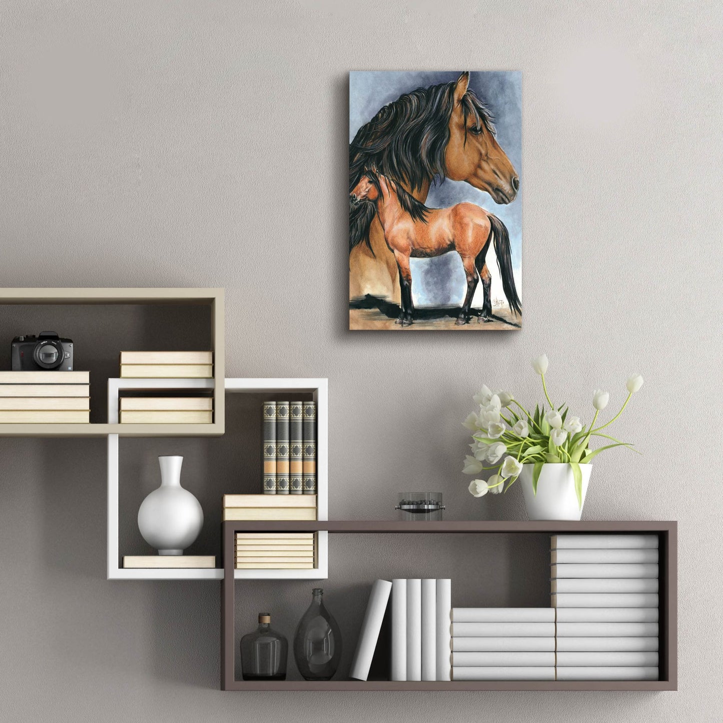 Epic Art 'Kiger Mustang' by Barbara Keith, Acrylic Glass Wall Art,16x24