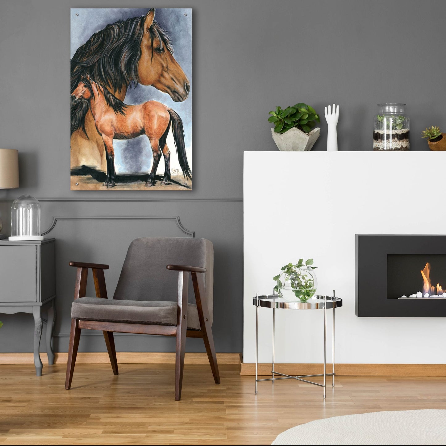 Epic Art 'Kiger Mustang' by Barbara Keith, Acrylic Glass Wall Art,24x36