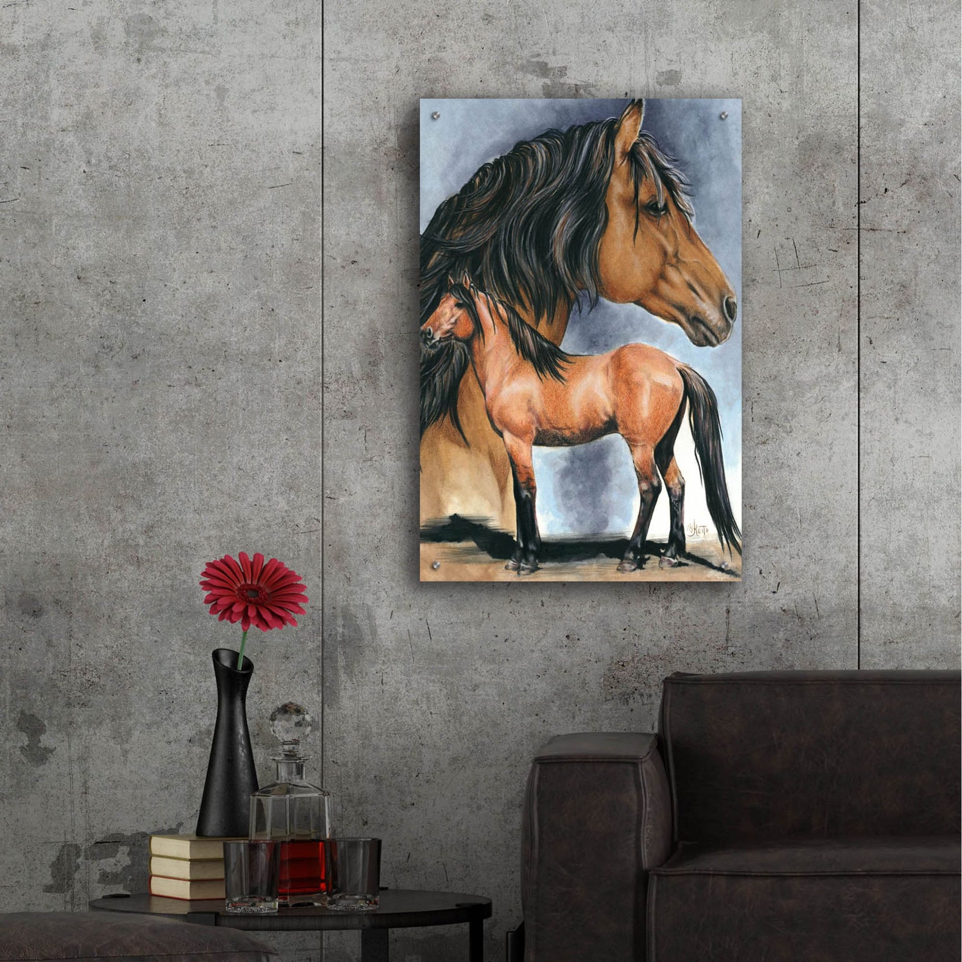 Epic Art 'Kiger Mustang' by Barbara Keith, Acrylic Glass Wall Art,24x36