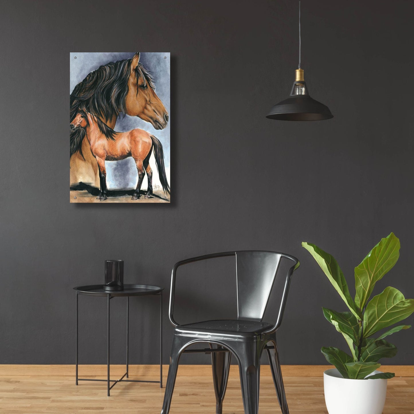 Epic Art 'Kiger Mustang' by Barbara Keith, Acrylic Glass Wall Art,24x36