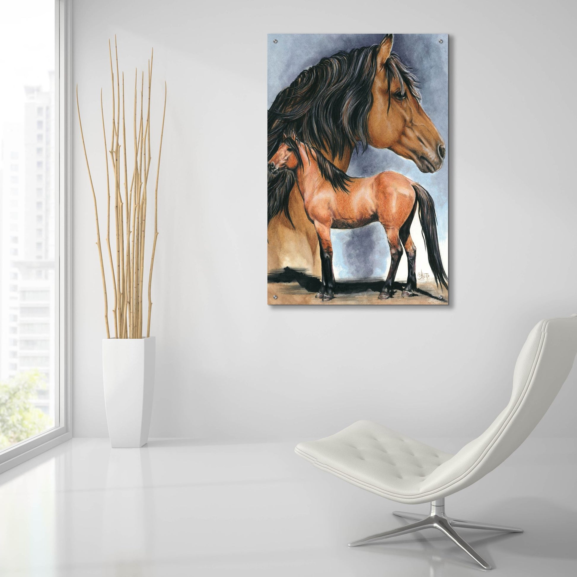 Epic Art 'Kiger Mustang' by Barbara Keith, Acrylic Glass Wall Art,24x36