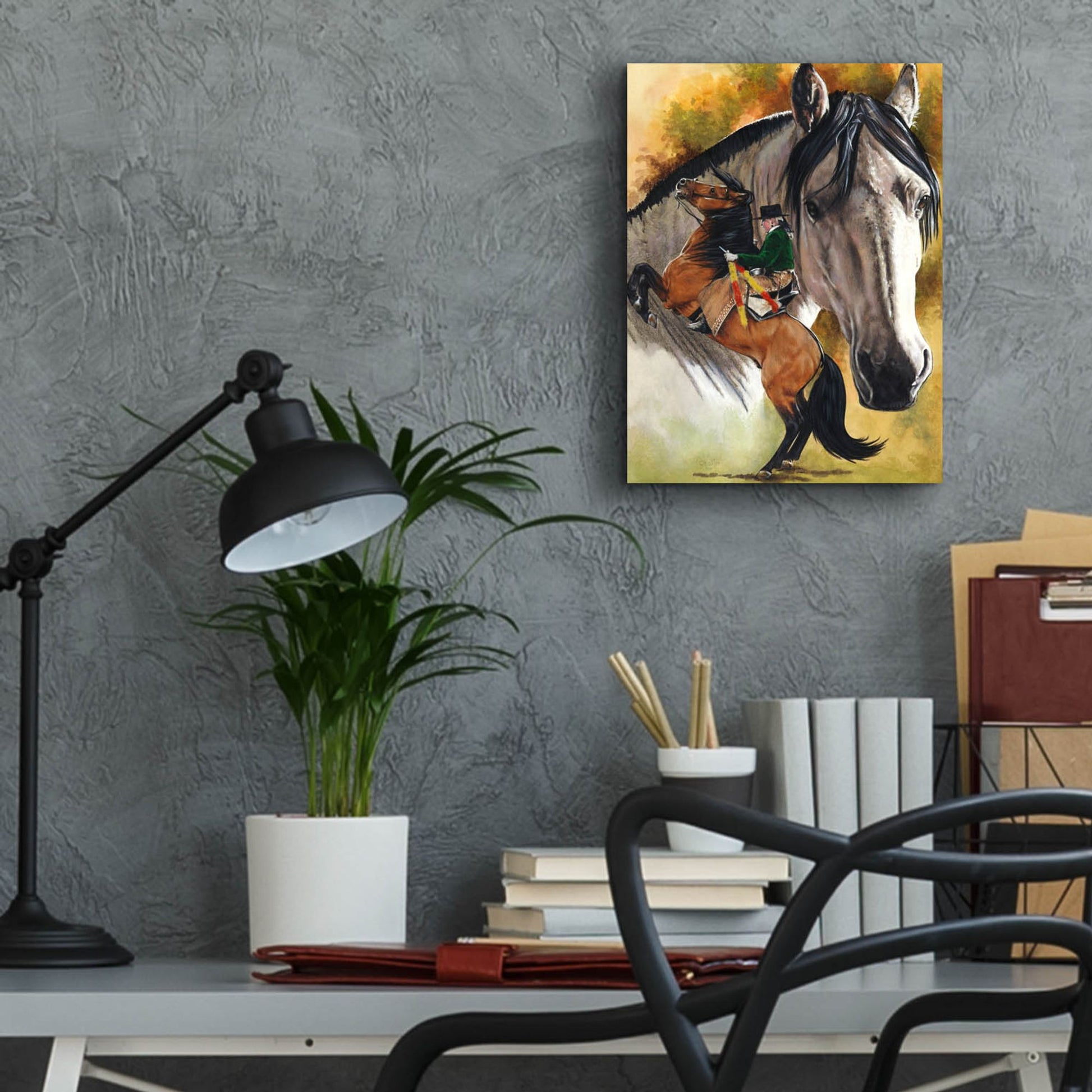 Epic Art 'Lusitano' by Barbara Keith, Acrylic Glass Wall Art,12x16