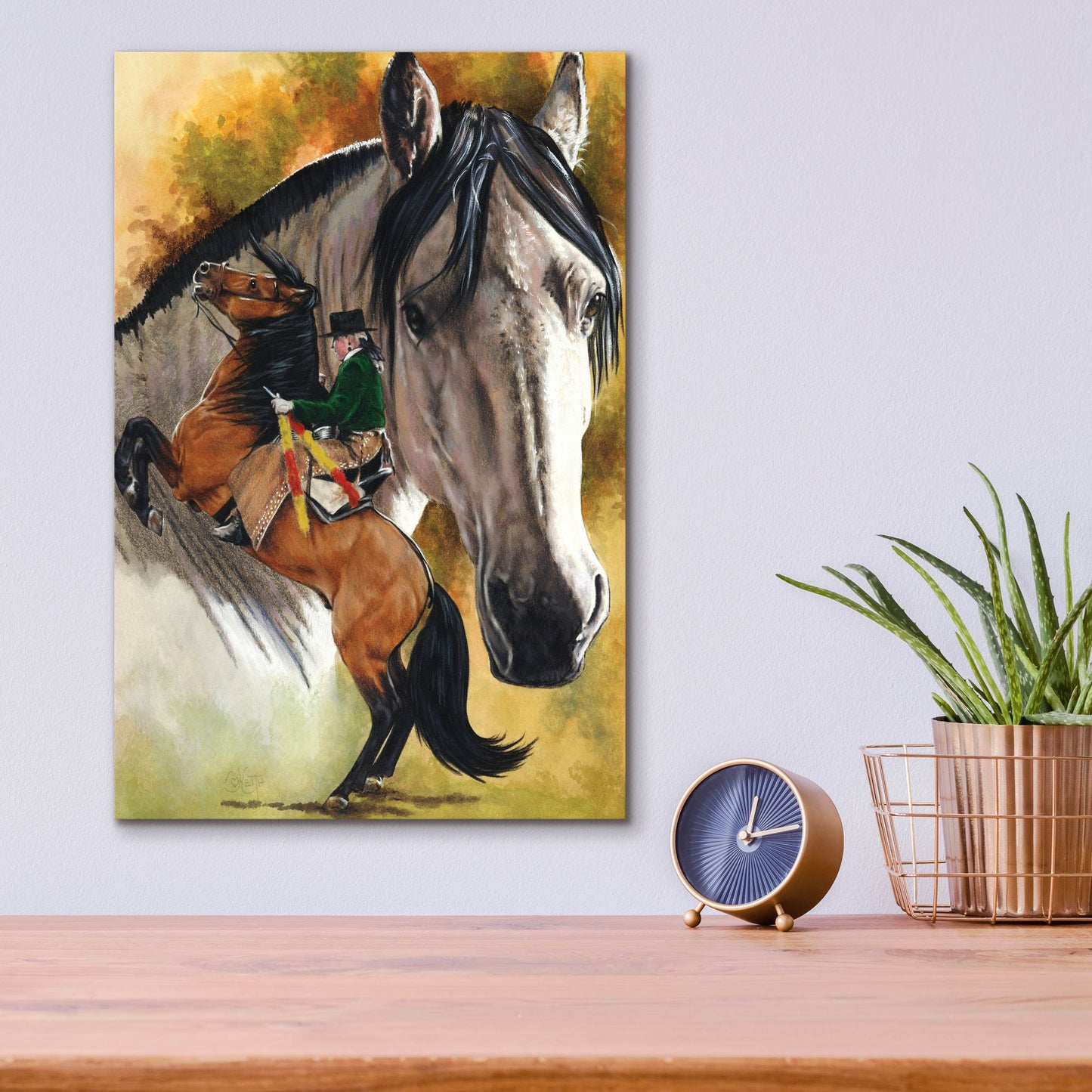 Epic Art 'Lusitano' by Barbara Keith, Acrylic Glass Wall Art,12x16