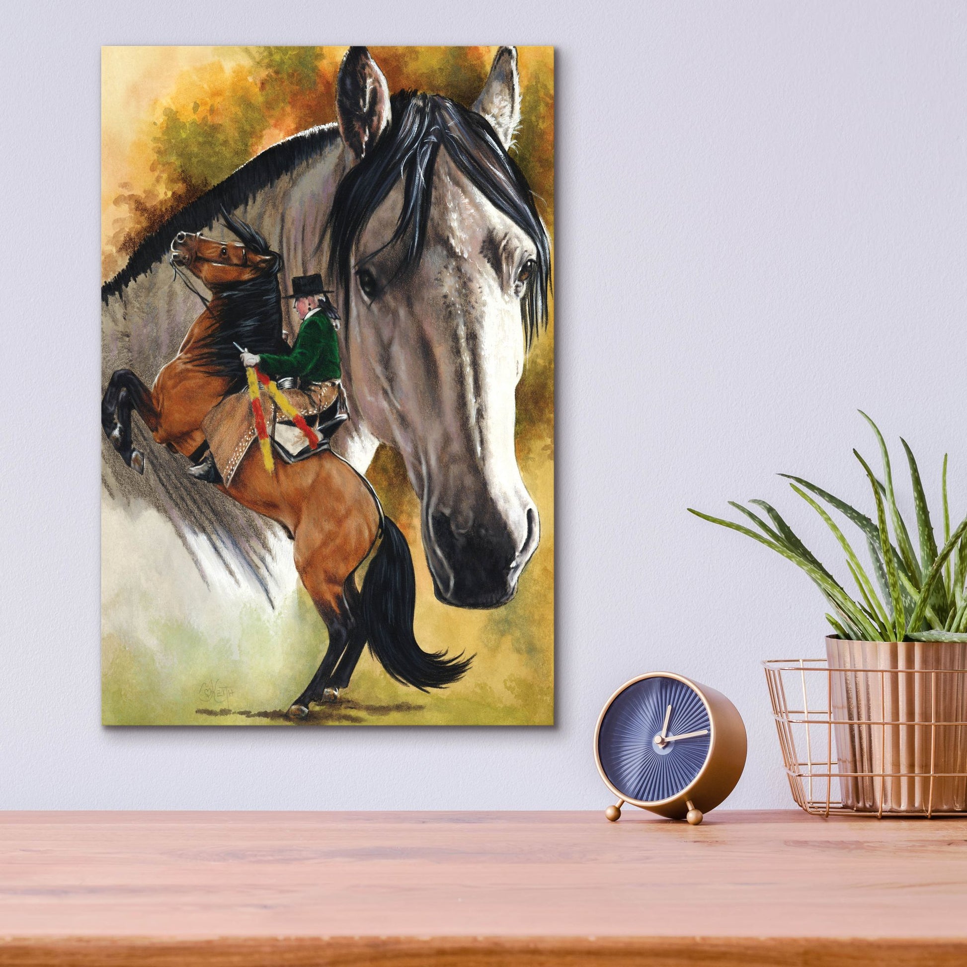 Epic Art 'Lusitano' by Barbara Keith, Acrylic Glass Wall Art,12x16