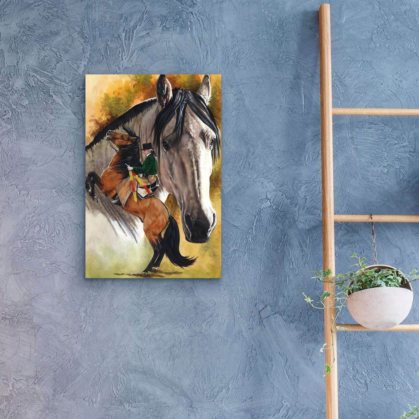 Epic Art 'Lusitano' by Barbara Keith, Acrylic Glass Wall Art,16x24