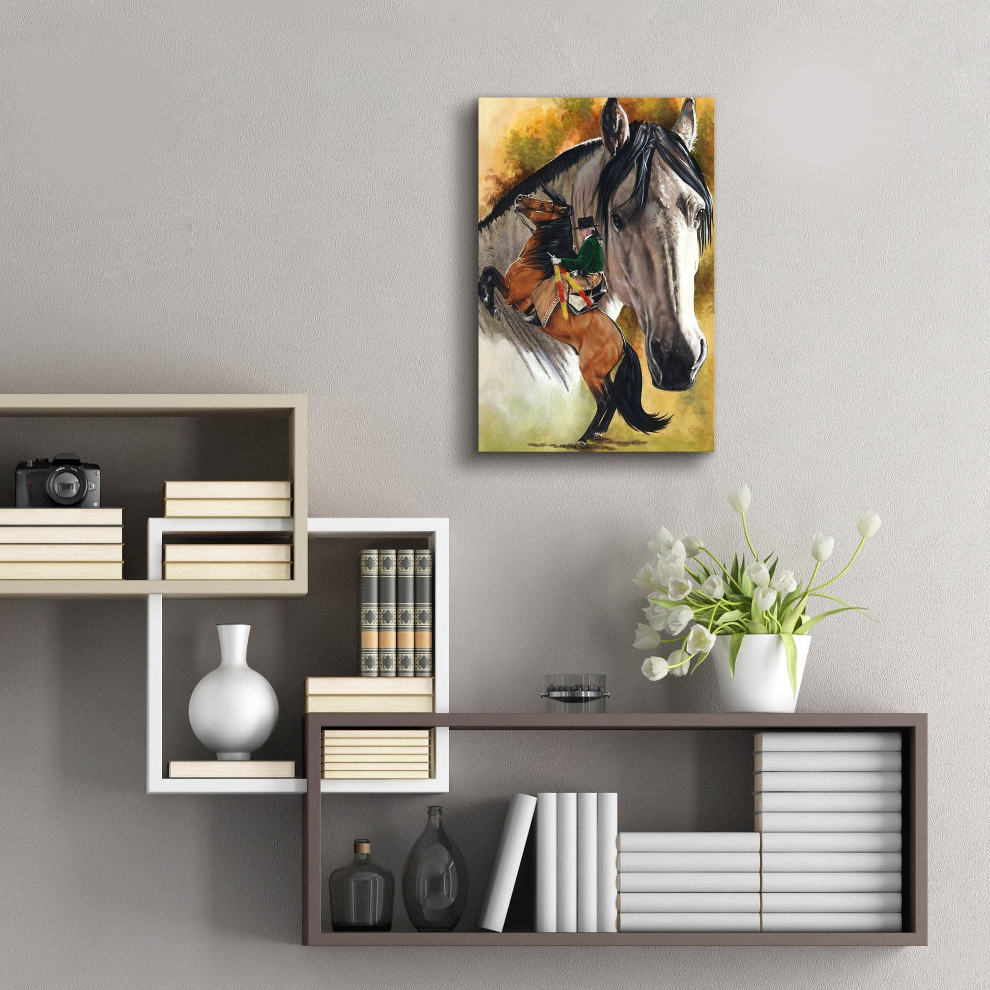 Epic Art 'Lusitano' by Barbara Keith, Acrylic Glass Wall Art,16x24