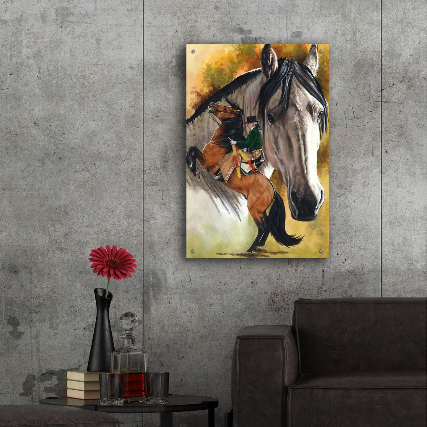 Epic Art 'Lusitano' by Barbara Keith, Acrylic Glass Wall Art,24x36