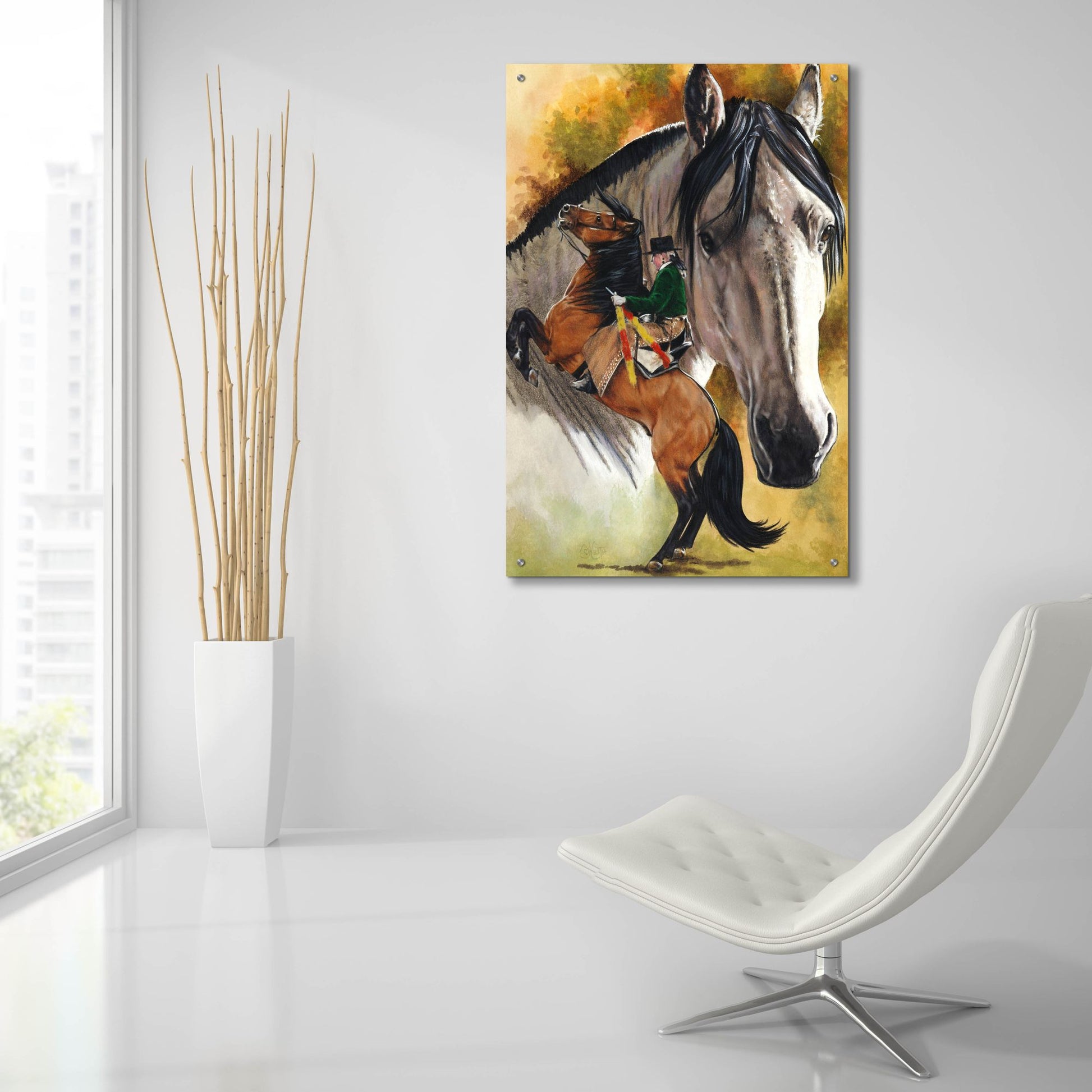 Epic Art 'Lusitano' by Barbara Keith, Acrylic Glass Wall Art,24x36