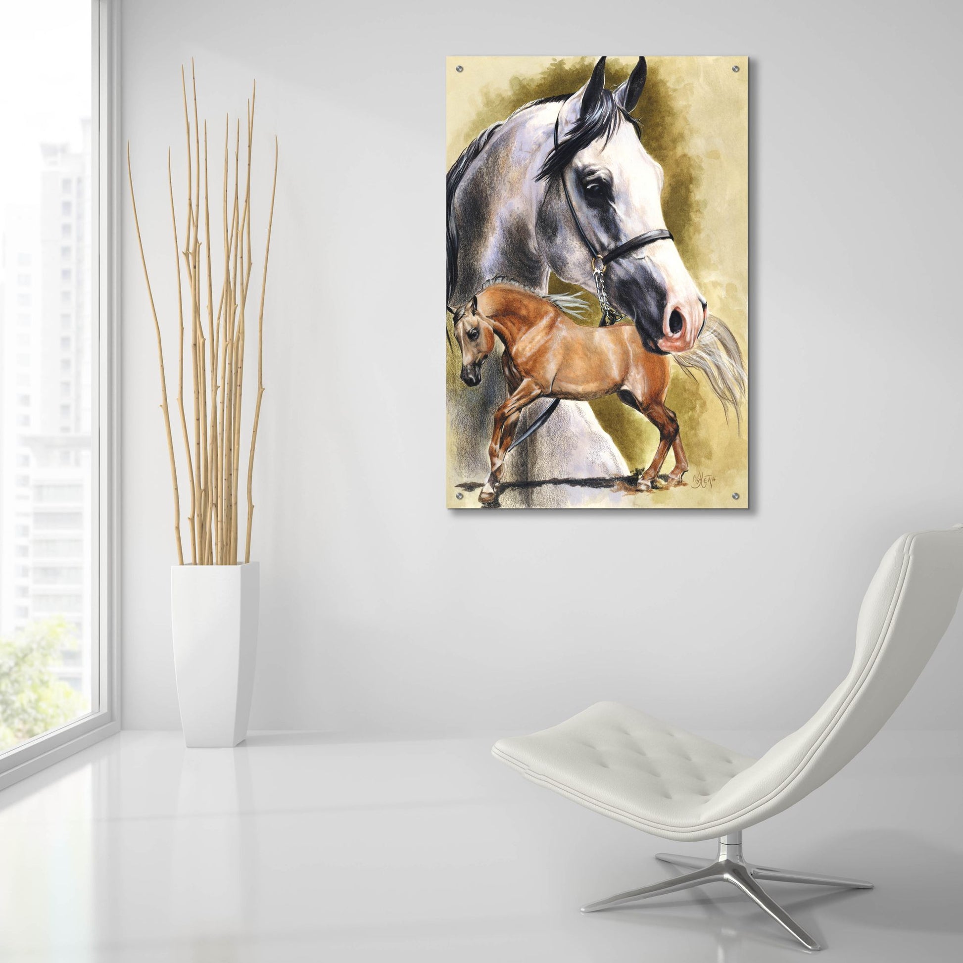 Epic Art 'Anglo-Arab' by Barbara Keith, Acrylic Glass Wall Art,24x36