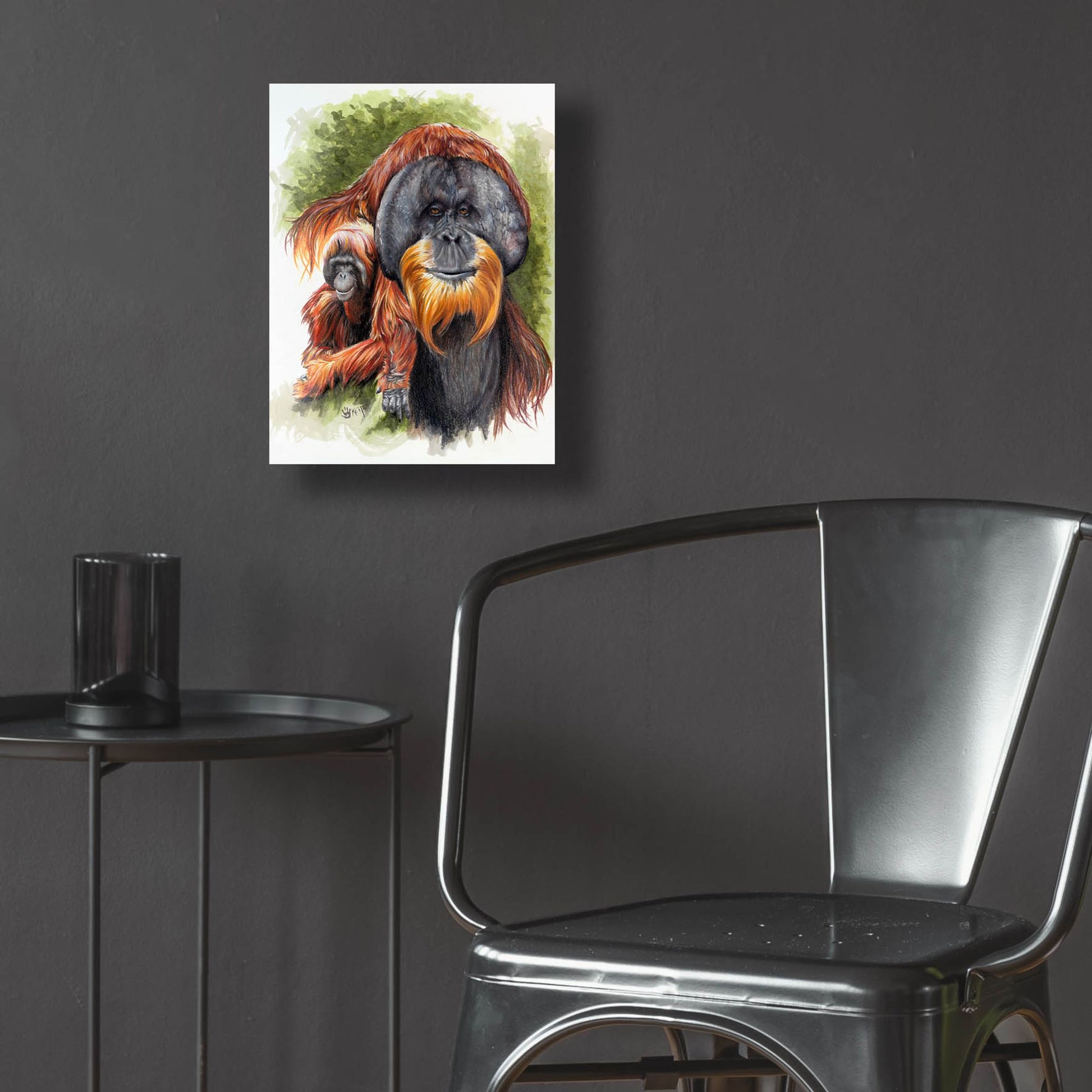 Epic Art 'Orangutan Soul' by Barbara Keith, Acrylic Glass Wall Art,12x16