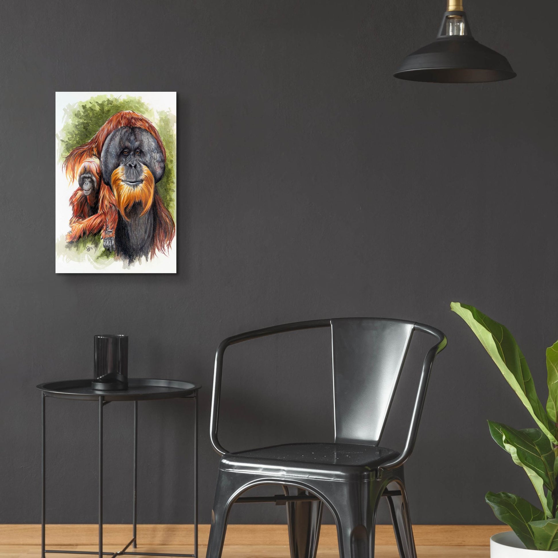 Epic Art 'Orangutan Soul' by Barbara Keith, Acrylic Glass Wall Art,16x24