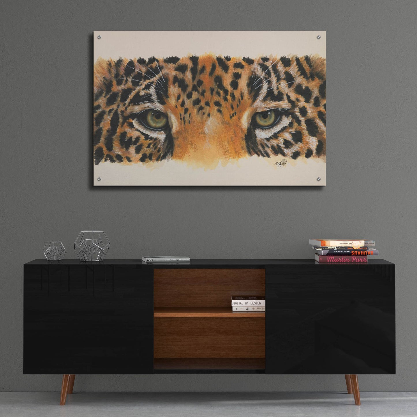 Epic Art 'Eye-Catching Jaguar' by Barbara Keith, Acrylic Glass Wall Art,36x24